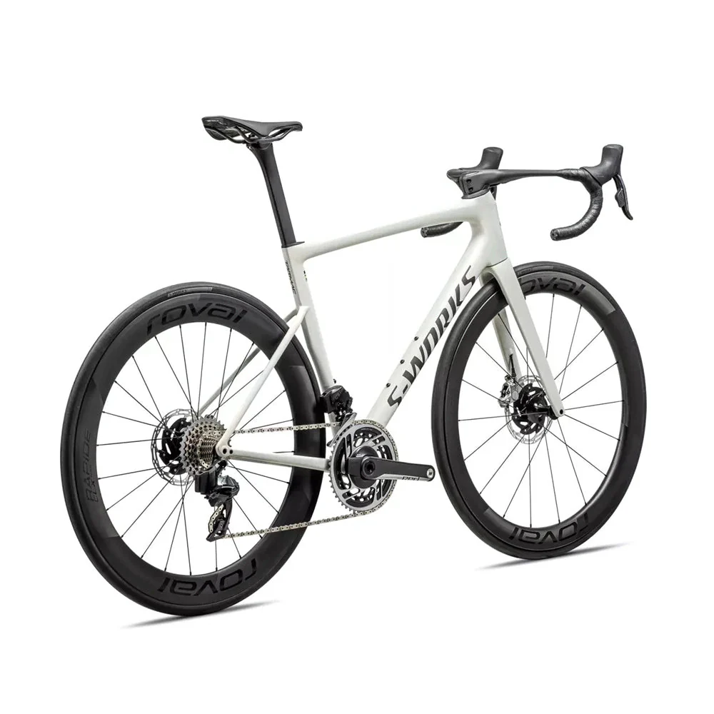 SPECIALIZED Sworks Tarmac SL8 2024 Sram Red AXS Complete Road Bike - SATIN FOG TINT / GREEN GHOST PEARL / RED GHOST PEARL FADE - Image 3