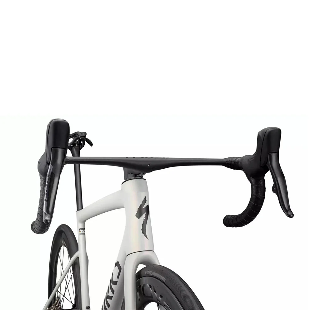 SPECIALIZED Sworks Tarmac SL8 2024 Sram Red AXS Complete Road Bike - SATIN FOG TINT / GREEN GHOST PEARL / RED GHOST PEARL FADE - Image 4