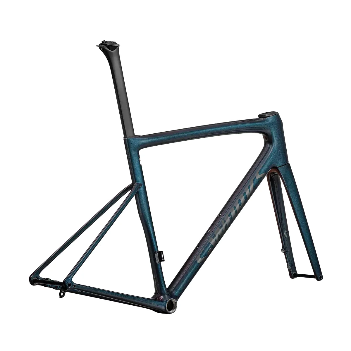 SPECIALIZED SWORKS Tarmac SL8 2025 Frameset - Gloss Red To Black Pearl Over Deep Lake Metallic/Satin Metallic Obsidian - Image 3