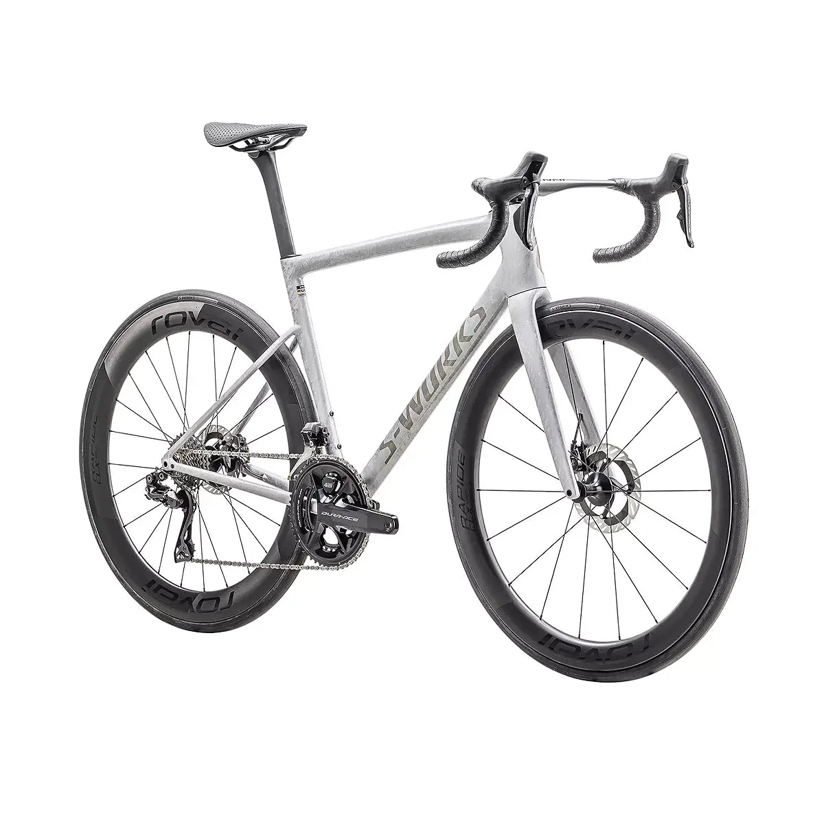 SPECIALIZED SWORKS Tarmac SL8 2025 Shimano Dura Ace di2 Road Bike - Gloss Dove Grey/Silver Dust - Image 2