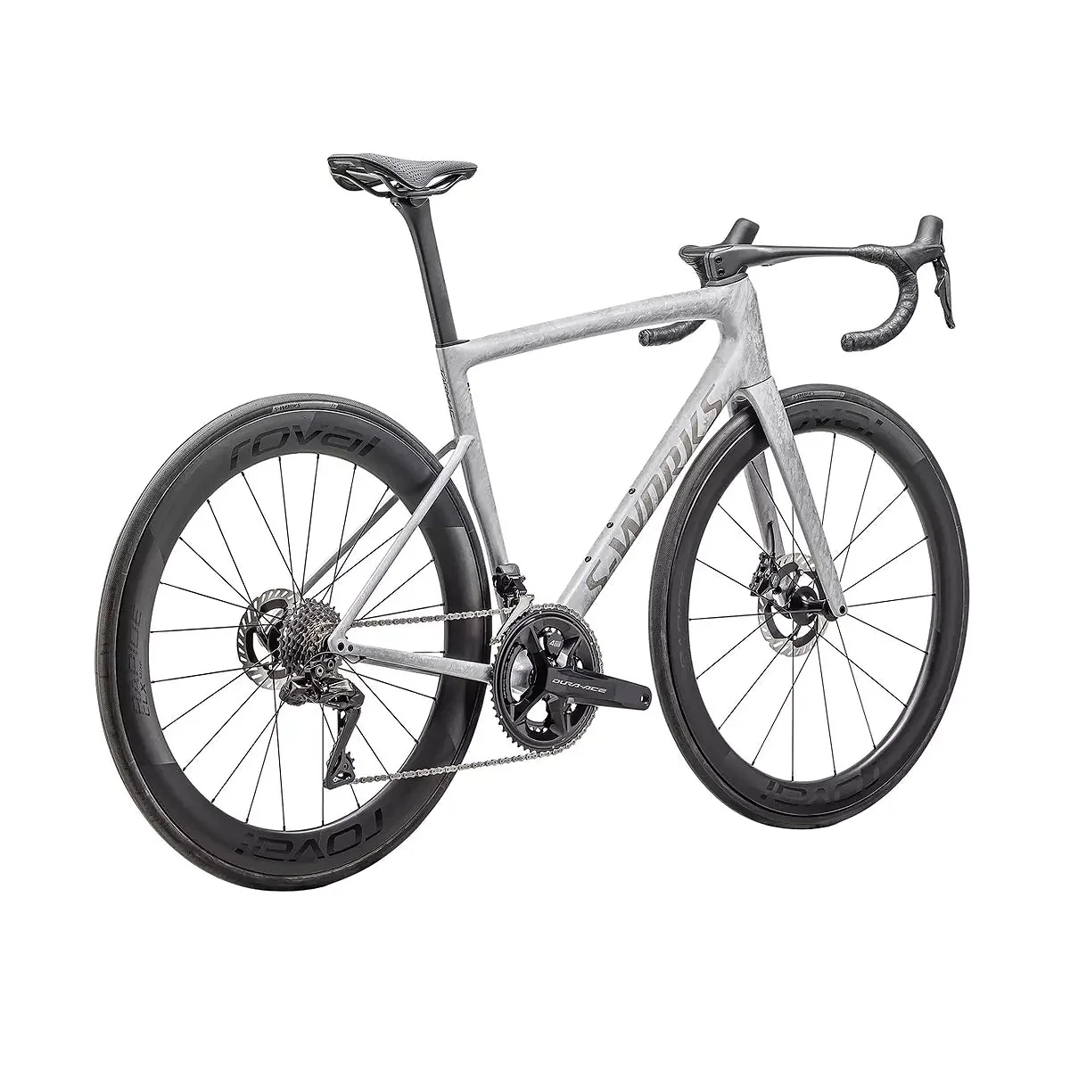 SPECIALIZED SWORKS Tarmac SL8 2025 Shimano Dura Ace di2 Road Bike - Gloss Dove Grey/Silver Dust - Image 3
