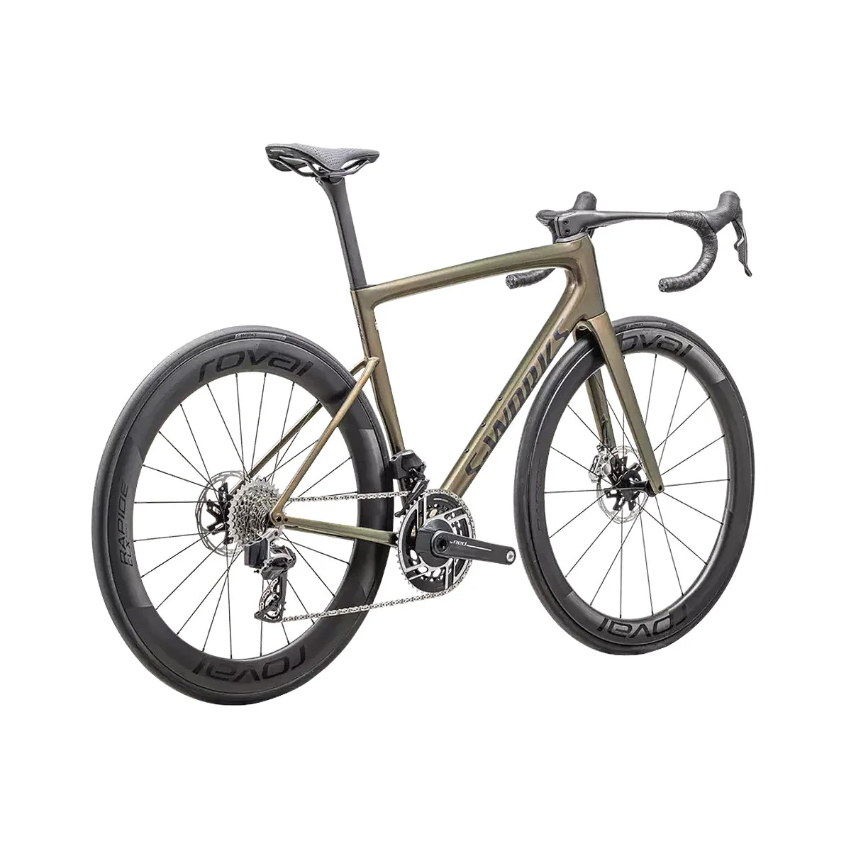 SPECIALIZED SWORKS Tarmac SL8 2025 Sram Red AXS Road Bike - Gloss Cypress Metallic/Magenta to Gold Pearl/Satin Black Metallic - Image 3