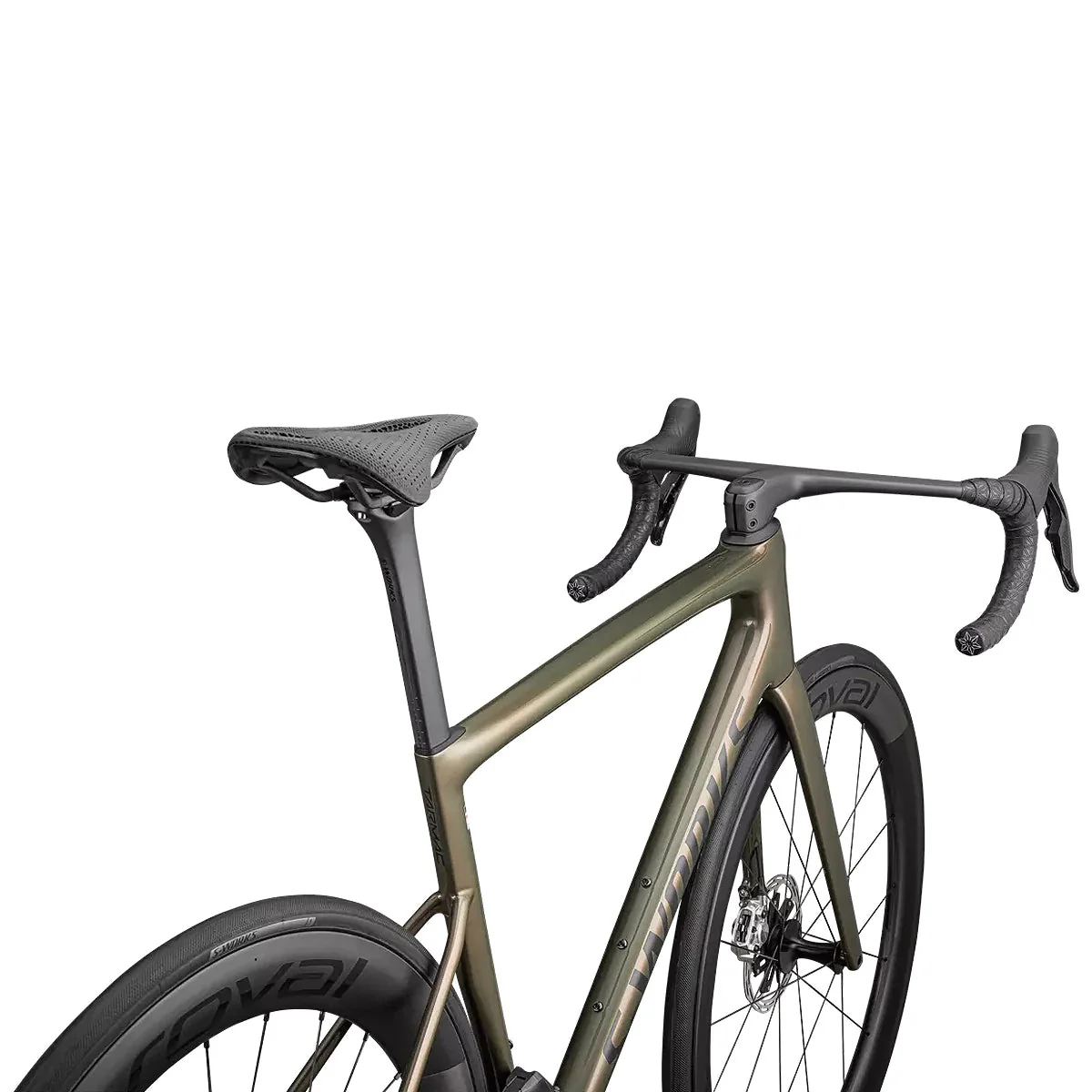 SPECIALIZED SWORKS Tarmac SL8 2025 Sram Red AXS Road Bike - Gloss Cypress Metallic/Magenta to Gold Pearl/Satin Black Metallic - Image 5