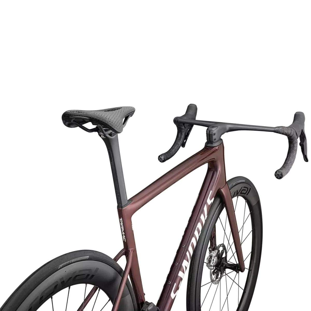 SPECIALIZED SWORKS Tarmac SL8 2025 Sram Red AXS Road Bike - Gloss Solidity/Red to Black Pearl/Metallic White Silver - Image 5