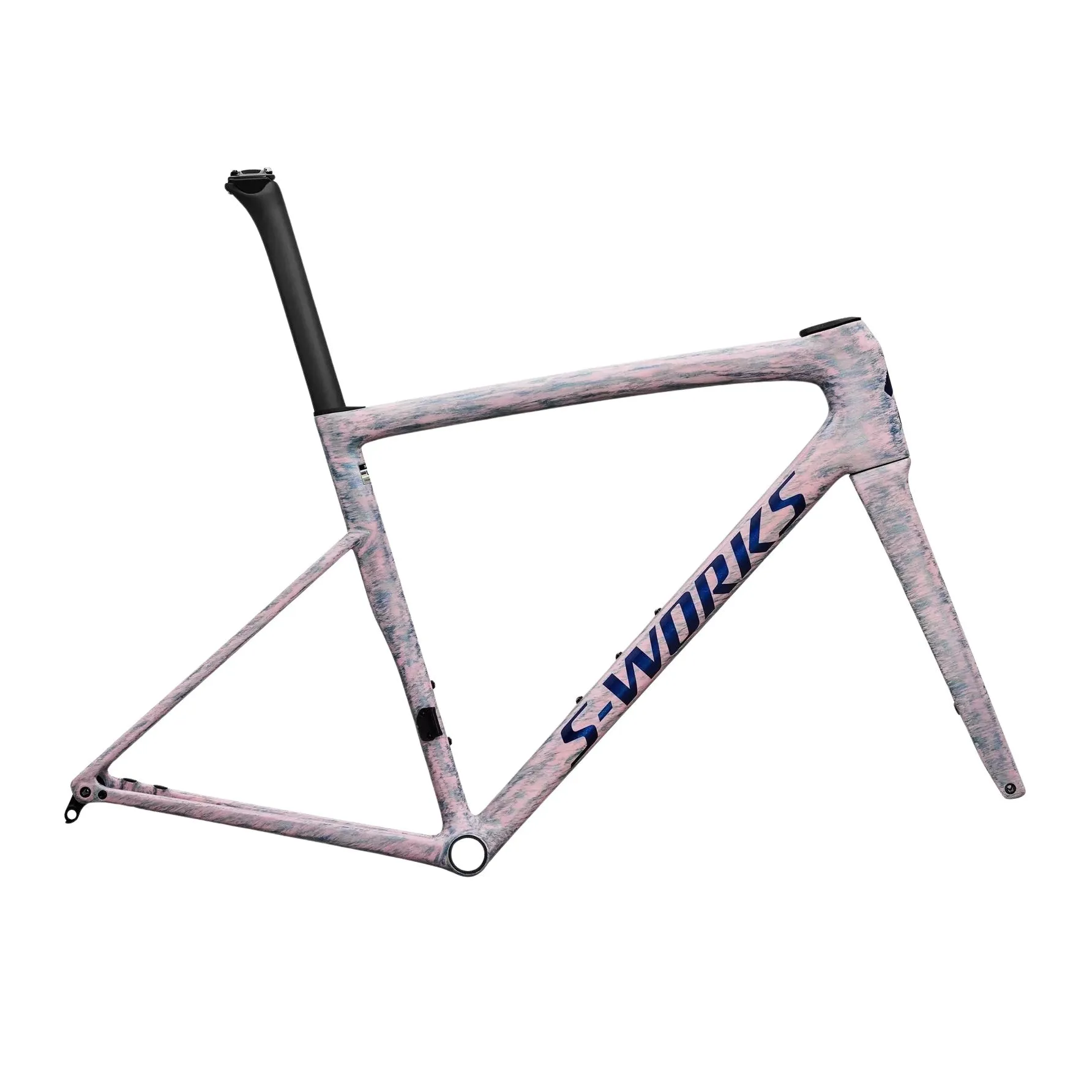 SPECIALIZED Sworks Tarmac SL8 2026 Road Frameset - Gloss Dolomite Metallic / Directional Brush / Blue Majesty Metallic - Image 2