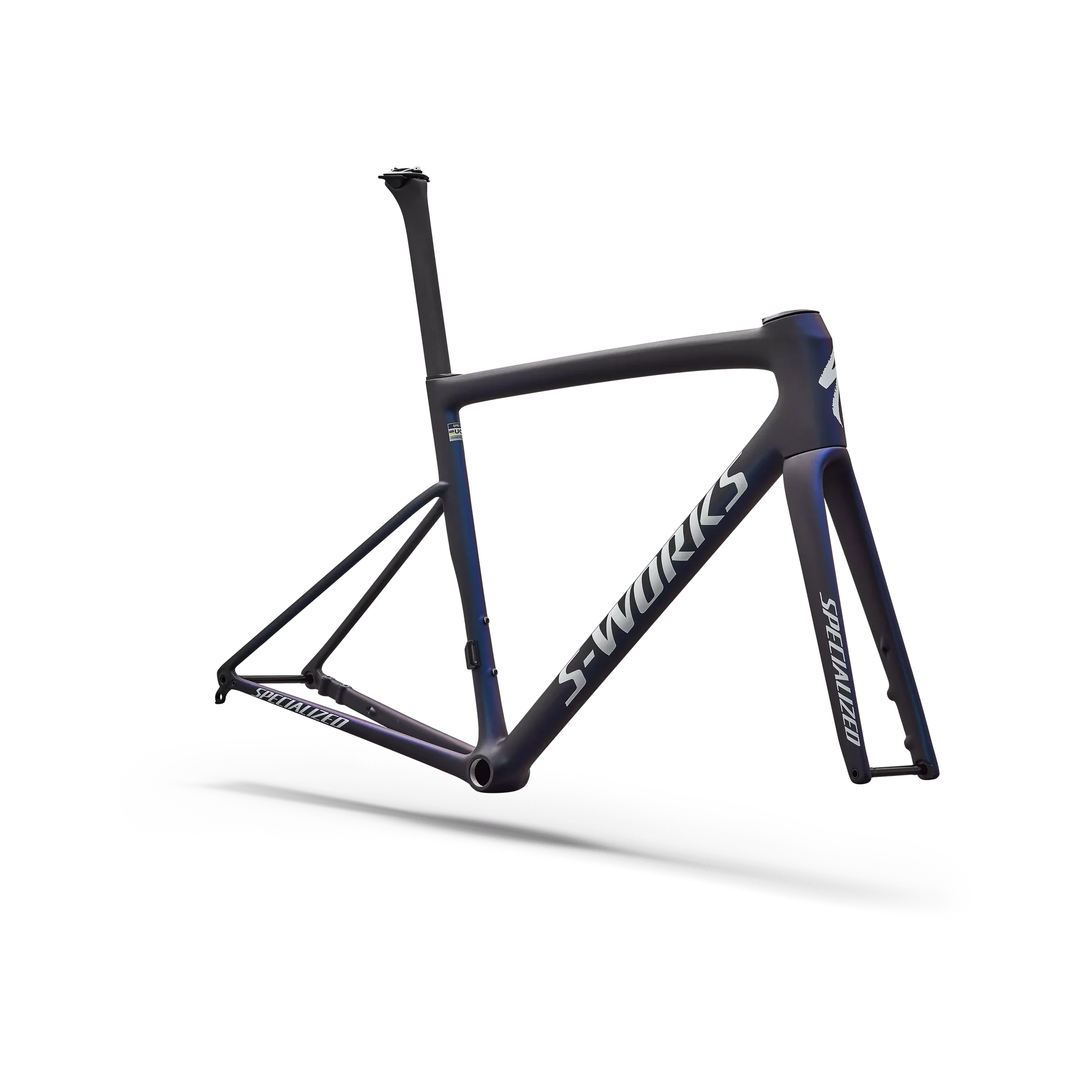 SPECIALIZED Sworks Tarmac SL8 2026 Road Frameset - Satin Carbon / Blue Pearl Fade - Image 2