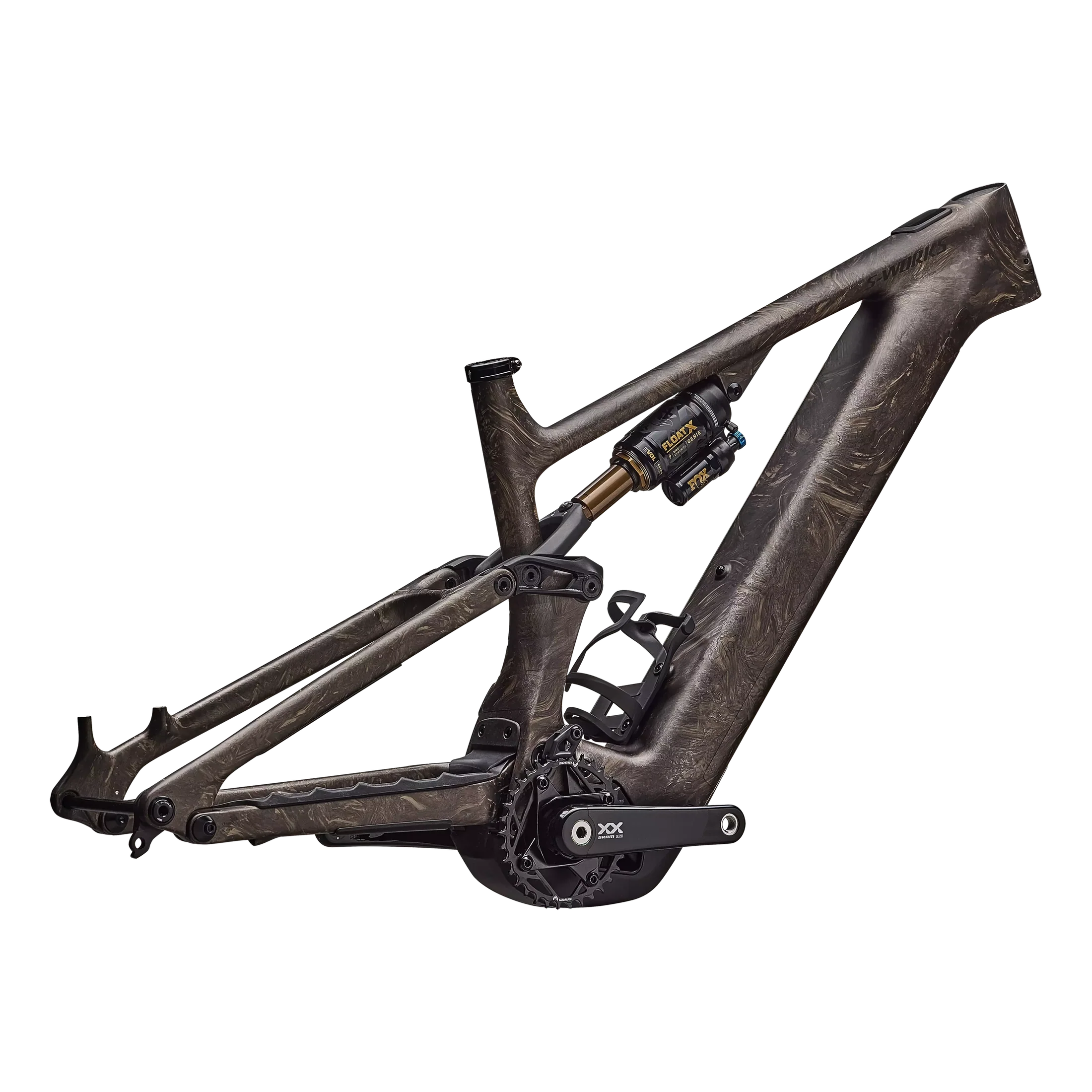 SPECIALIZED Sworks Turbo Levo 4 Ebike Frameset - Satin Taupe / Gunmetal Strata / Metallic Obsidian - Image 3