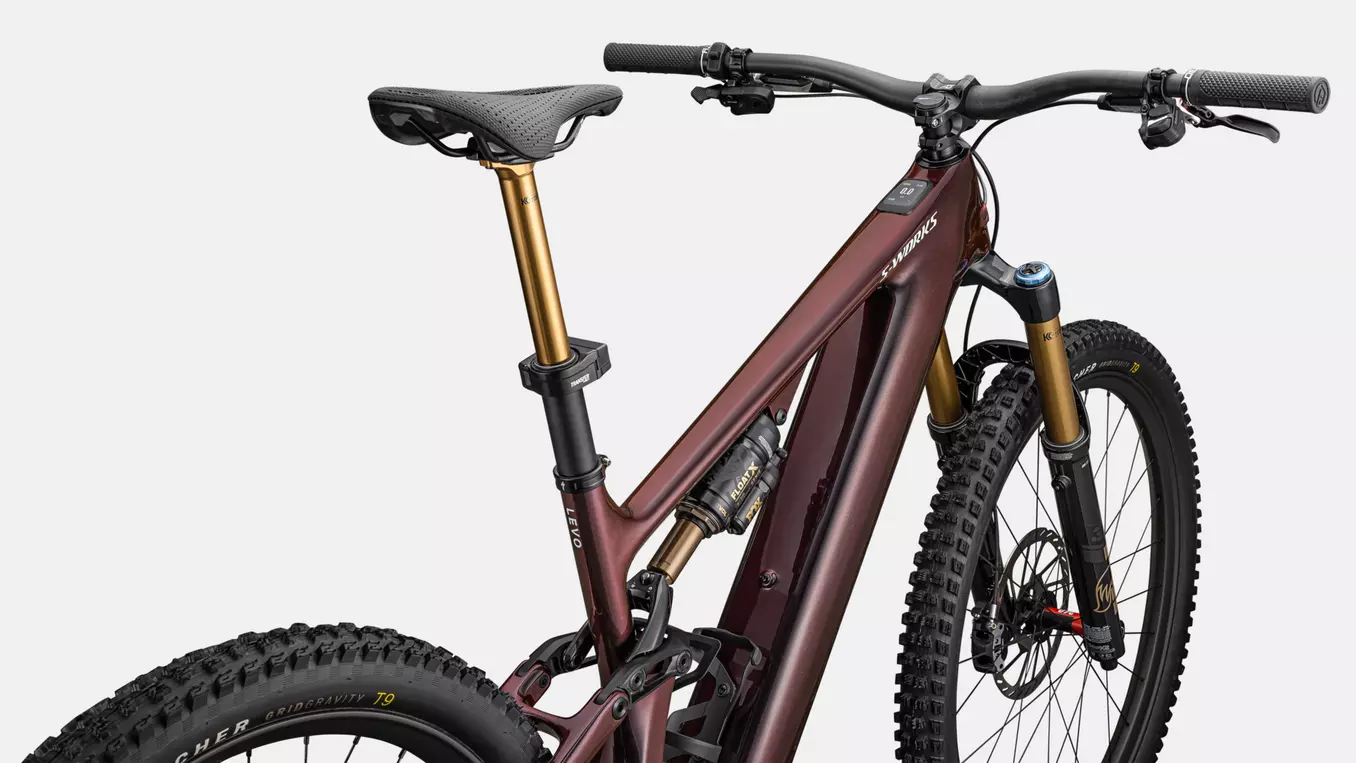 SPECIALIZED Sworks Turbo Levo 4 MTB Ebike - Gloss Red Pearl / Black / Metallic White Silve - Image 3
