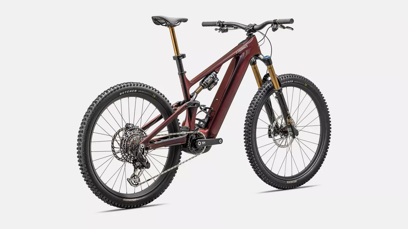 SPECIALIZED Sworks Turbo Levo 4 MTB Ebike - Gloss Red Pearl / Black / Metallic White Silve - Image 5
