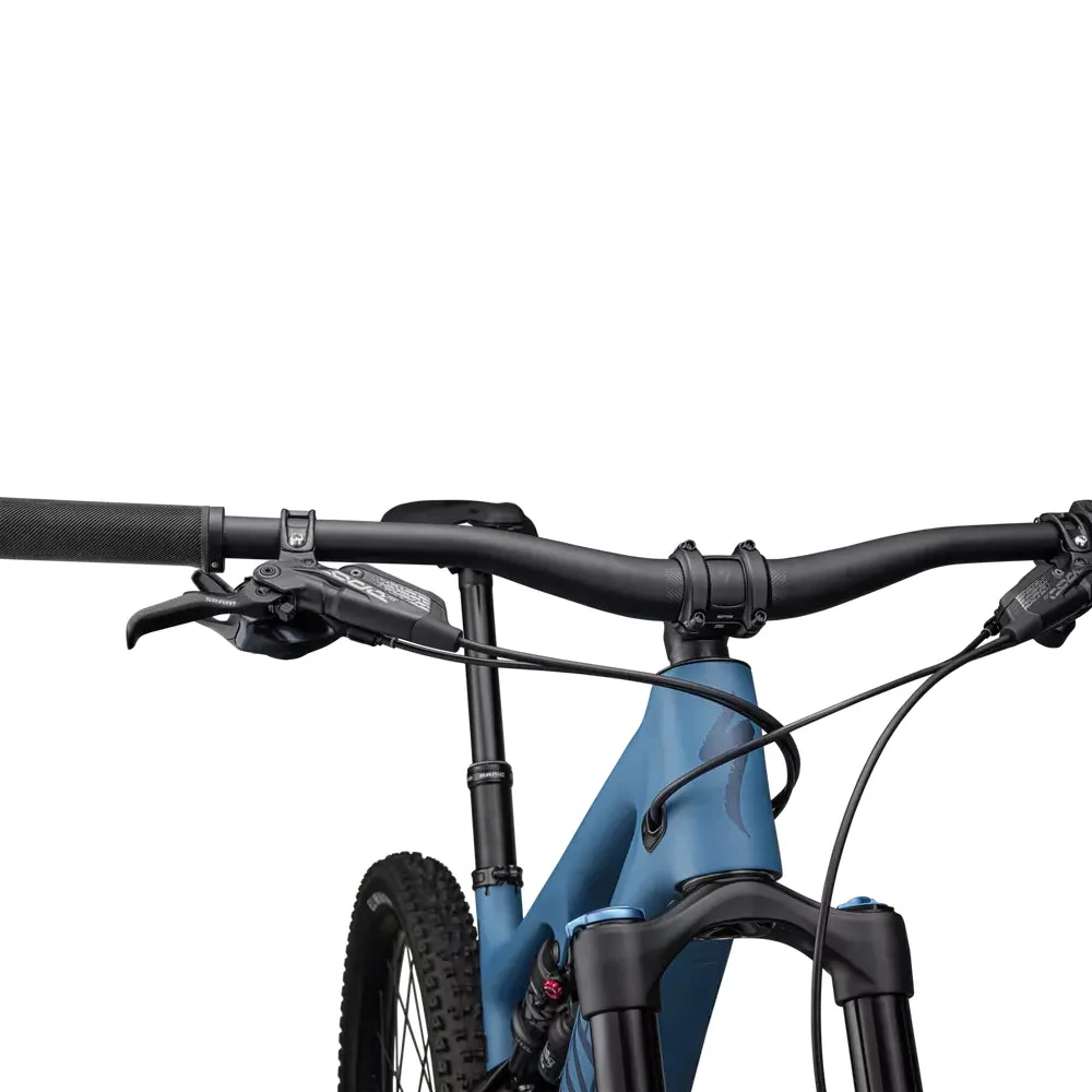 SPECIALIZED Turbo Levo SL Comp Carbon Complete MTB Ebike - SATIN MYSTIC BLUE / MYSTIC BLUE METALLIC / SILVER DUST - Image 7