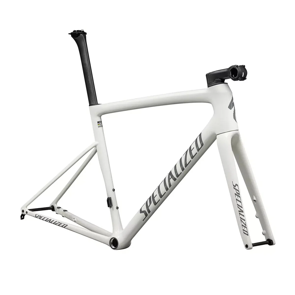 SPECIALIZED Tarmac SL8 2025 Road Frameset - Gloss Dune White/Black Pearl Over Ashen - Image 2