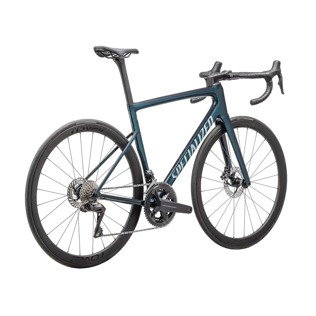 SPECIALIZED TARMAC SL8 Expert 2025 Shimano Ultegra DI2 Road Bike - Gloss Deep Lake Metallic / Green Pearl Over Seafoam - Image 3