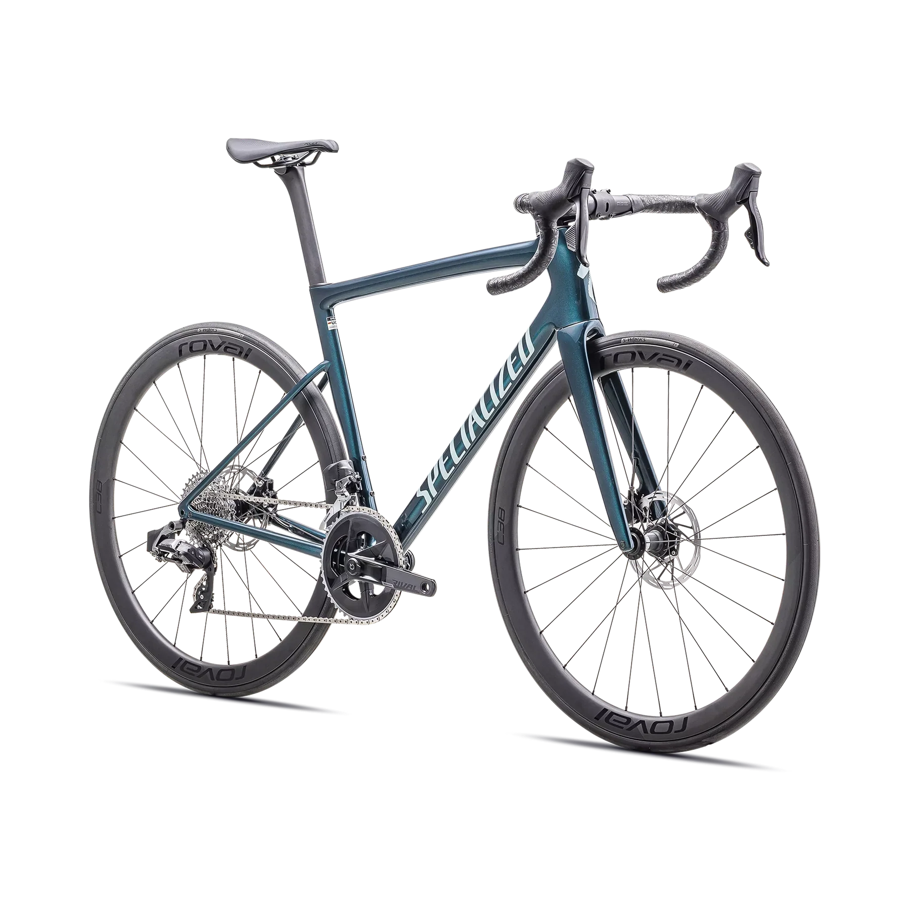 SPECIALIZED TARMAC SL8 Expert 2025 SRAM Rival AXS Road Bike - Gloss Deep Lake Metallic / Green Pearl Over Seafoam - Image 3