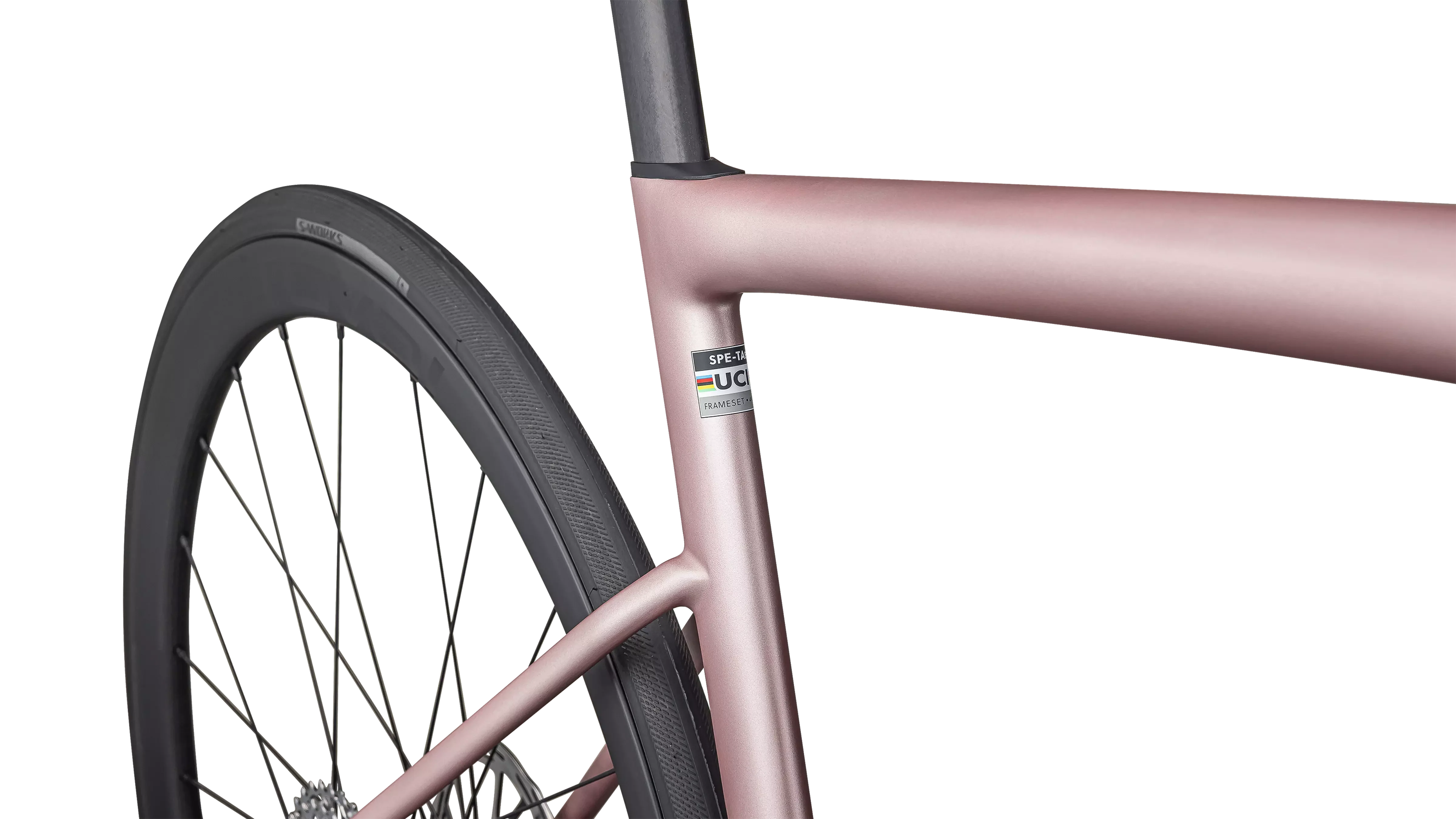 SPECIALIZED TARMAC SL8 Expert 2025 SRAM Rival AXS Road Bike - Satin Champagne / Black Pearl - Image 5