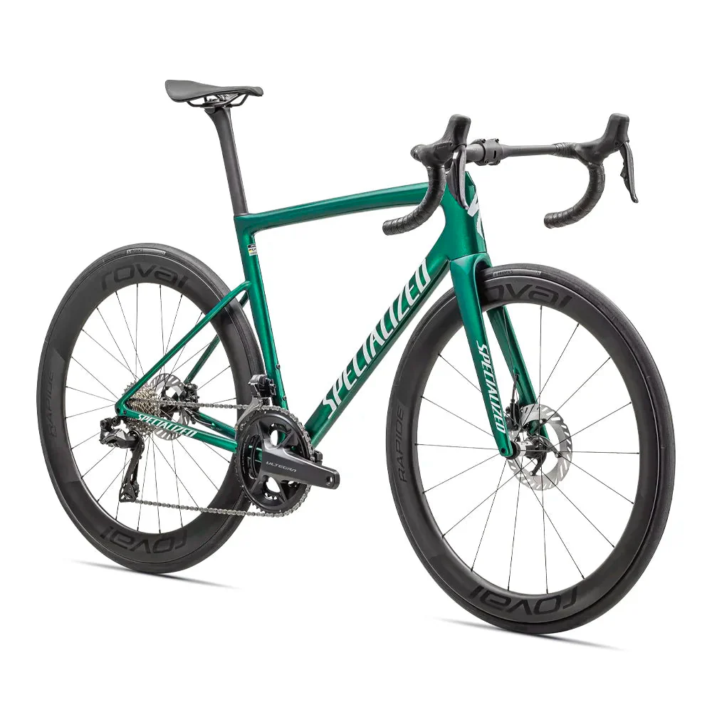 SPECIALIZED Tarmac SL8 PRO 2024 Shimano Ultegra DI2 Complete Road Bike - GLOSS PINE GREEN METALLIC / WHITE - Image 2