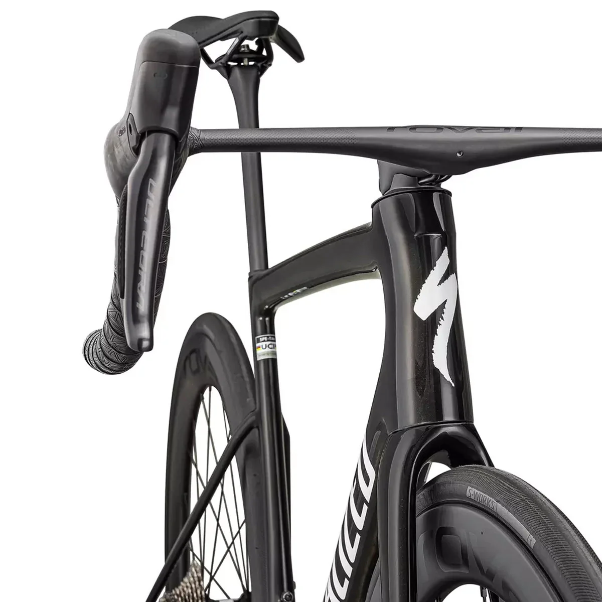 SPECIALIZED Tarmac SL8 Pro 2025 Shimano Ultegra DI2 Road Bike - Gloss Carbon/Metallic White Silver - Image 3