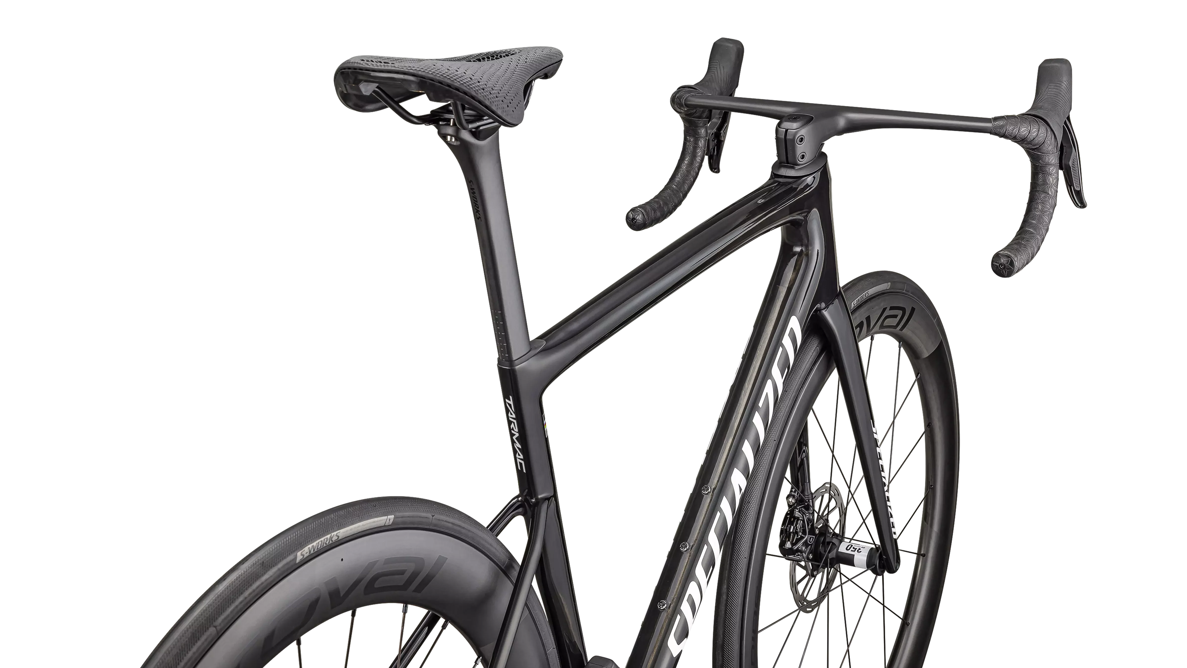 SPECIALIZED Tarmac SL8 PRO 2025 SRAM Force AXS D2 Complete Road Bike - SATIN CARBON / METALLIC WHITE SILVER - Image 2