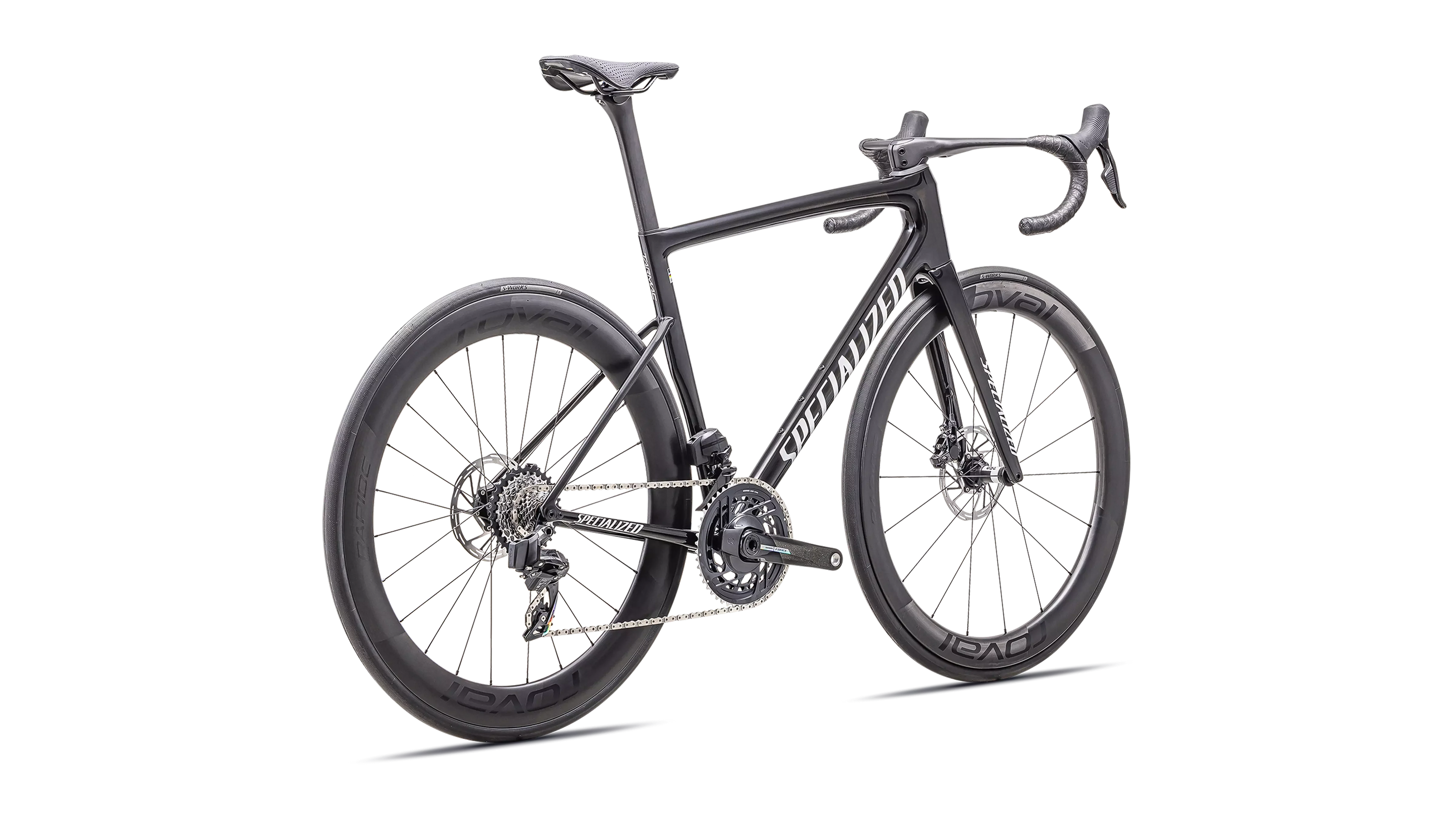 SPECIALIZED Tarmac SL8 PRO 2025 SRAM Force AXS D2 Complete Road Bike - SATIN CARBON / METALLIC WHITE SILVER - Image 5