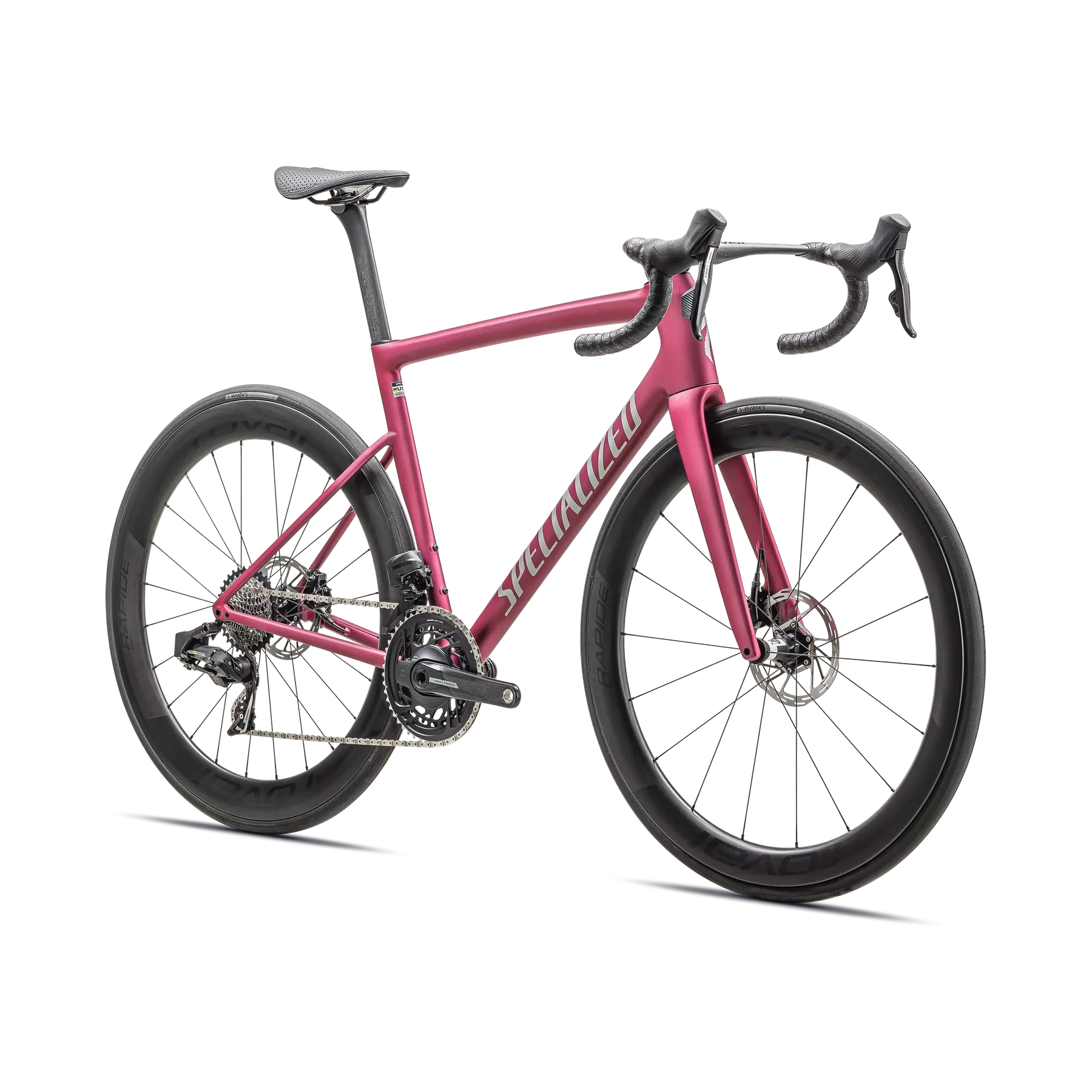 SPECIALIZED Tarmac SL8 Pro Complete Road Bike - Satin Pink Tint Over Silver Dust / Silver Dust - Image 3