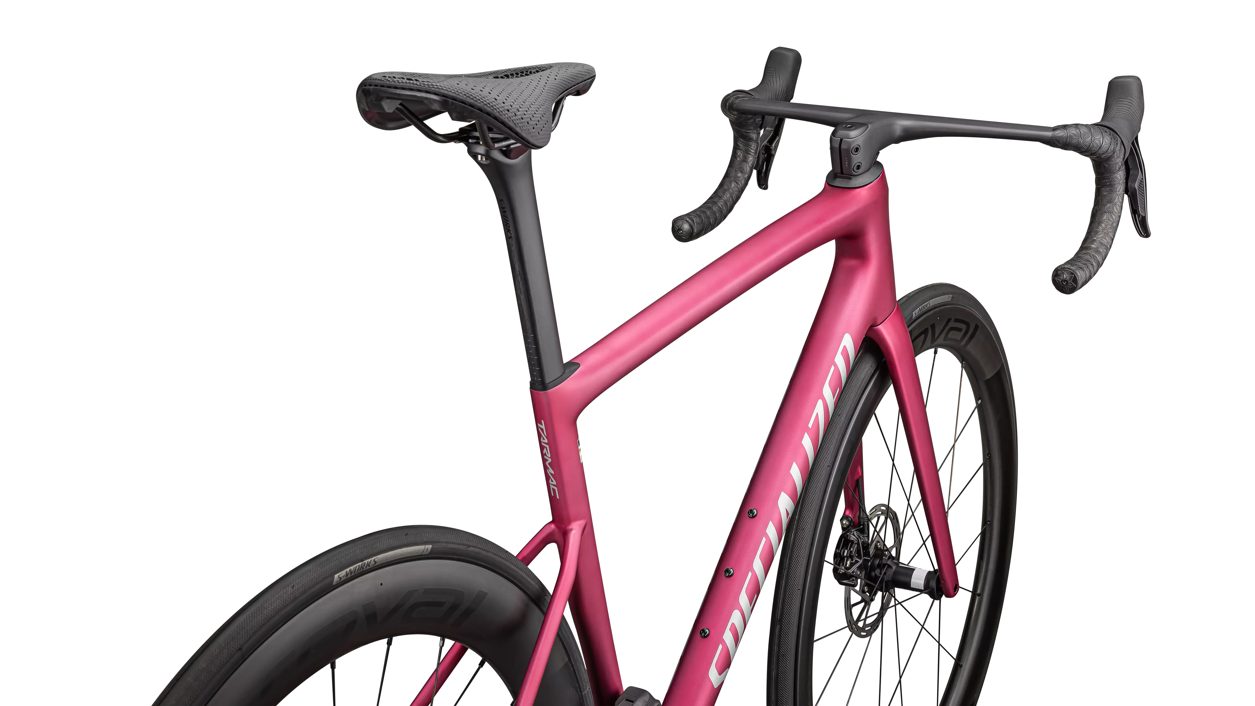 SPECIALIZED Tarmac SL8 Pro Complete Road Bike - Satin Pink Tint Over Silver Dust / Silver Dust - Image 4