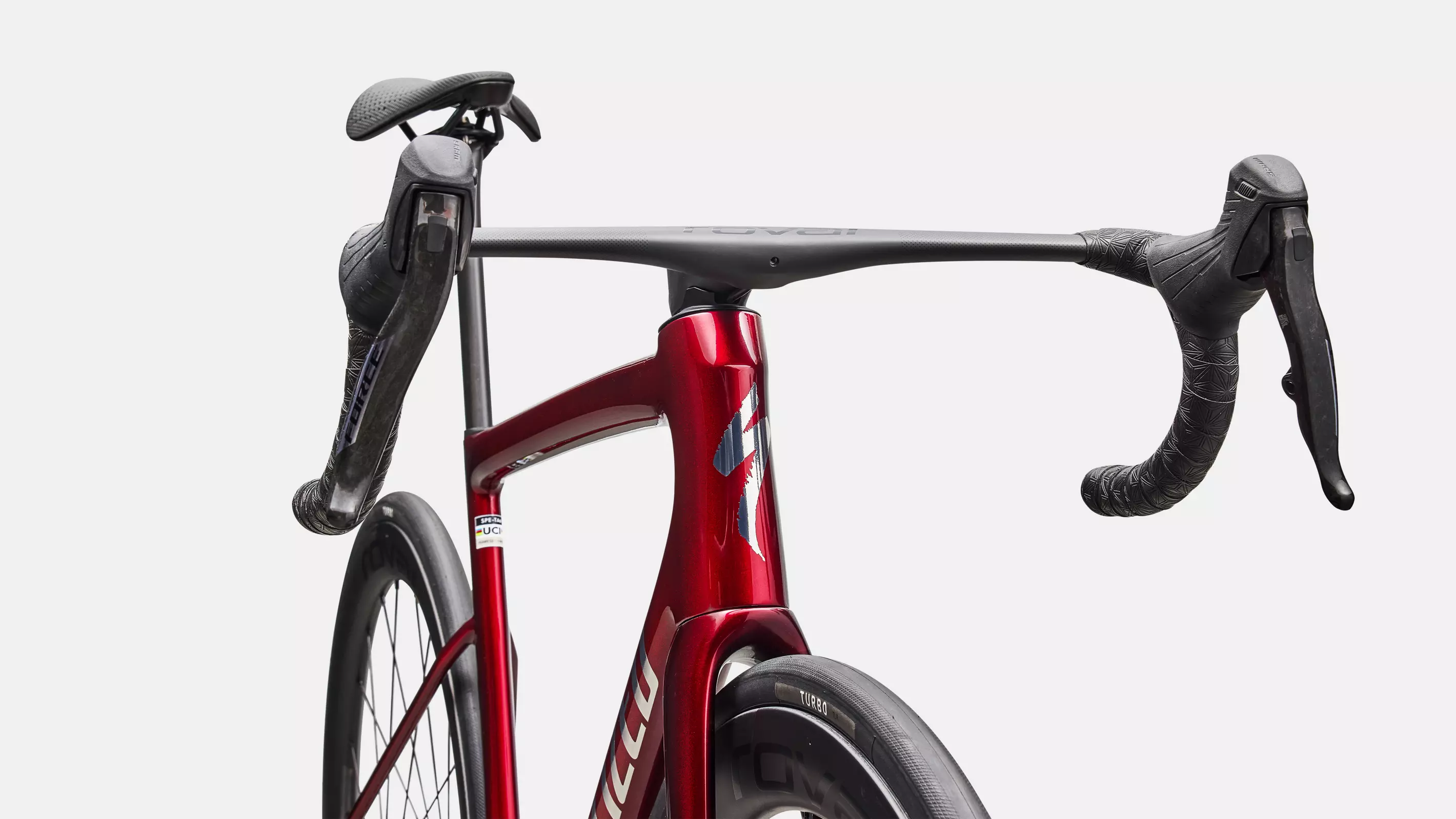 SPECIALIZED Tarmac SL8 Pro Complete Road Bike SRAM Force AXS 2026 - Gloss Red Sky / Chrome - Image 5
