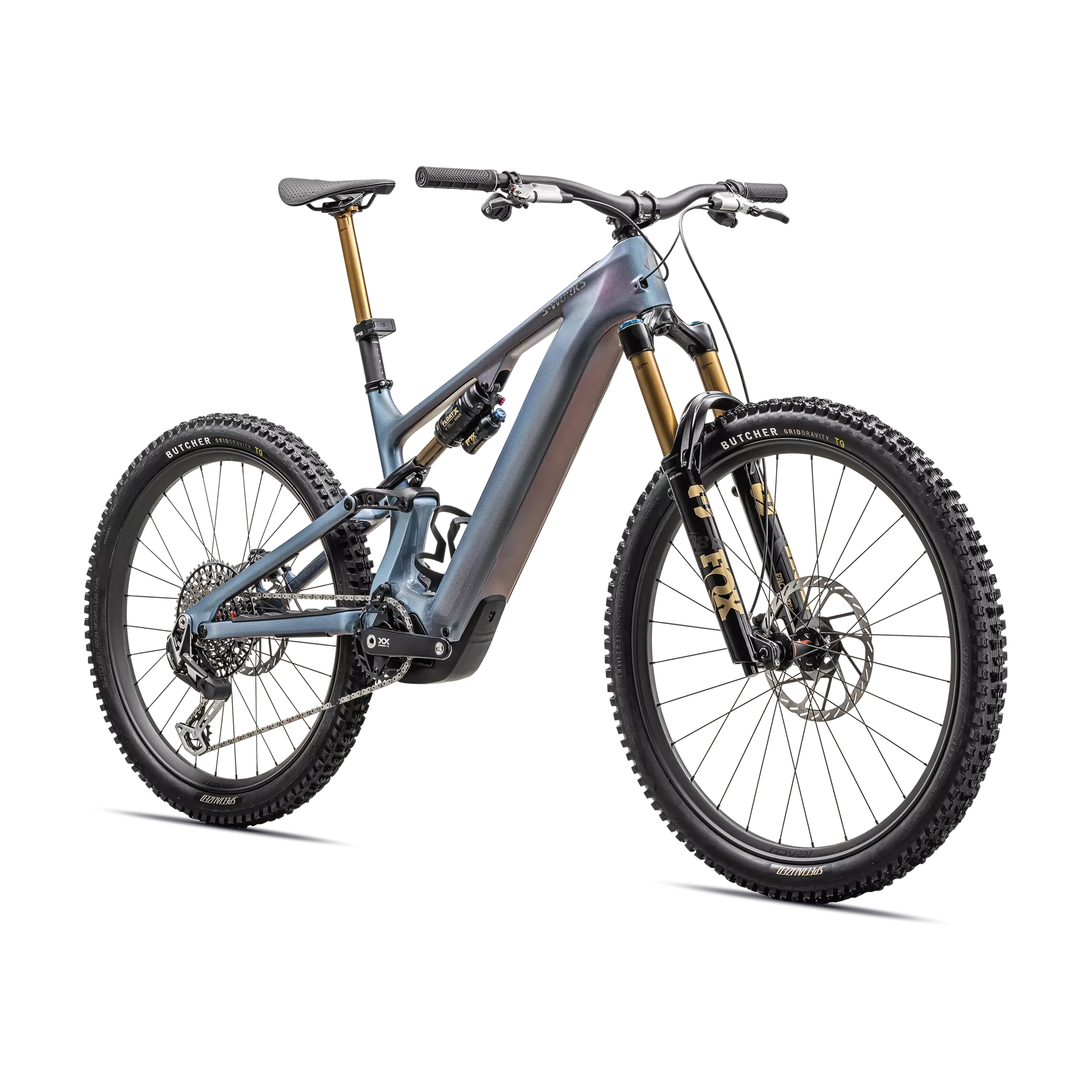 SPECIALIZED Sworks Turbo Levo 4 MTB Ebike - Gloss Glacial Metallic / Red Pearl / Black Pearl - Image 2