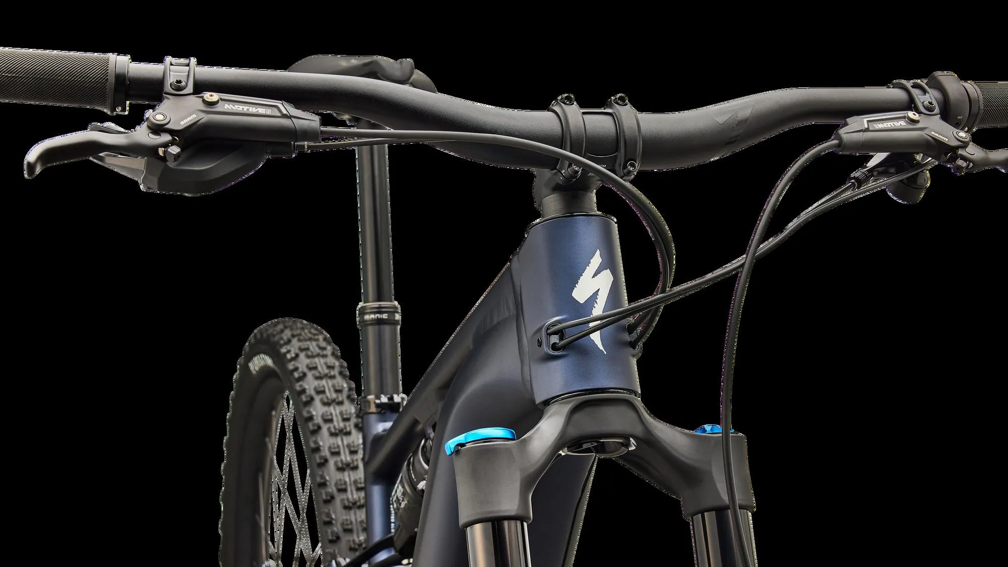 SPECIALIZED Turbo Levo R Comp Alloy MTB Ebike - Satin Metallic Deep Marine / Shadow Silver - Image 5