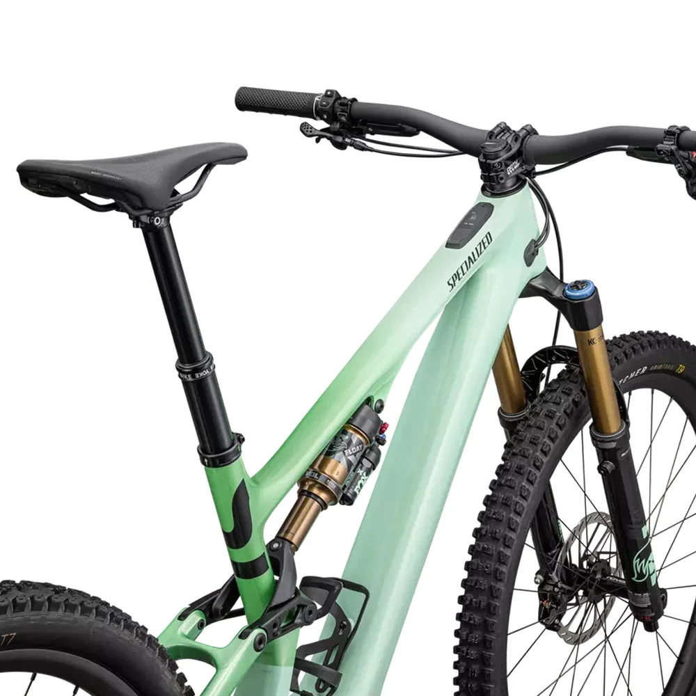 SPECIALIZED Turbo Levo SL Pro Carbon Complete MTB EBike - Gloss Oasis / Oasis Tint Over Silver / Satin Black / Silverdust - Image 3