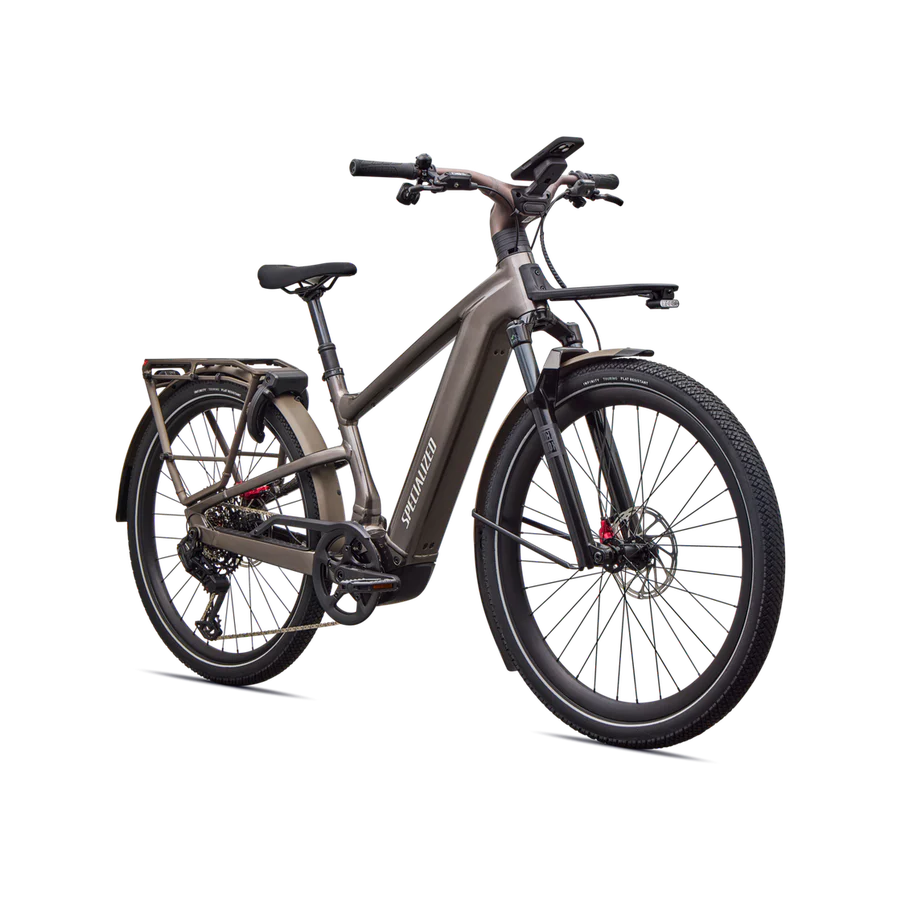 SPECIALIZED Turbo Vado 3 6.0 Ebike - GLOSS WARM SMOKE METALLIC / SATIN BRUSHED CHROME - Image 2