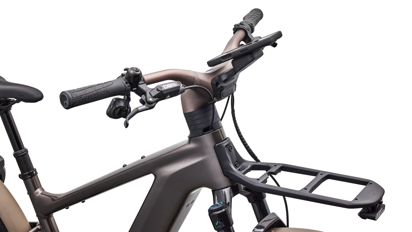 SPECIALIZED Turbo Vado 3 6.0 Ebike - GLOSS WARM SMOKE METALLIC / SATIN BRUSHED CHROME - Image 5