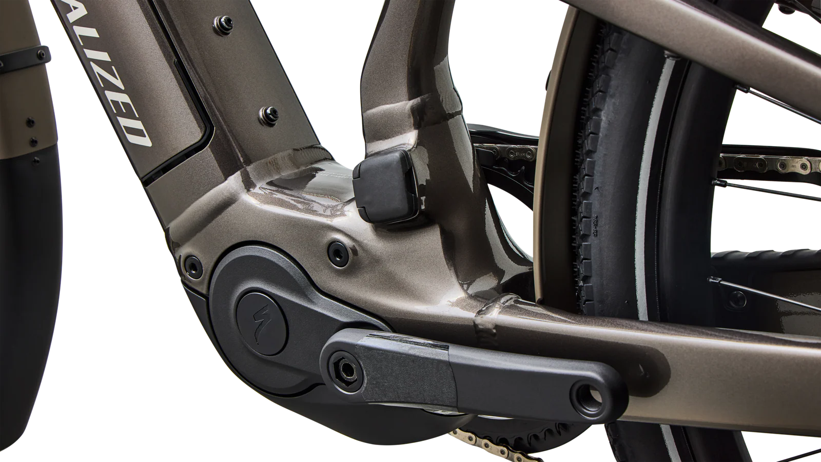 SPECIALIZED Turbo Vado 3 6.0 Ebike - GLOSS WARM SMOKE METALLIC / SATIN BRUSHED CHROME - Image 7