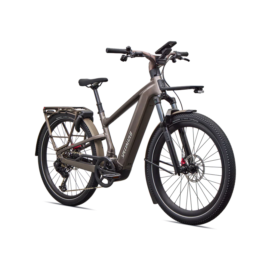 SPECIALIZED Turbo Vado 3 EVO 6.0 Ebike - GLOSS WARM SMOKE METALLIC / SATIN BRUSHED CHROME - Image 2
