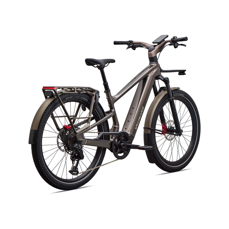 SPECIALIZED Turbo Vado 3 EVO 6.0 Ebike - GLOSS WARM SMOKE METALLIC / SATIN BRUSHED CHROME - Image 3