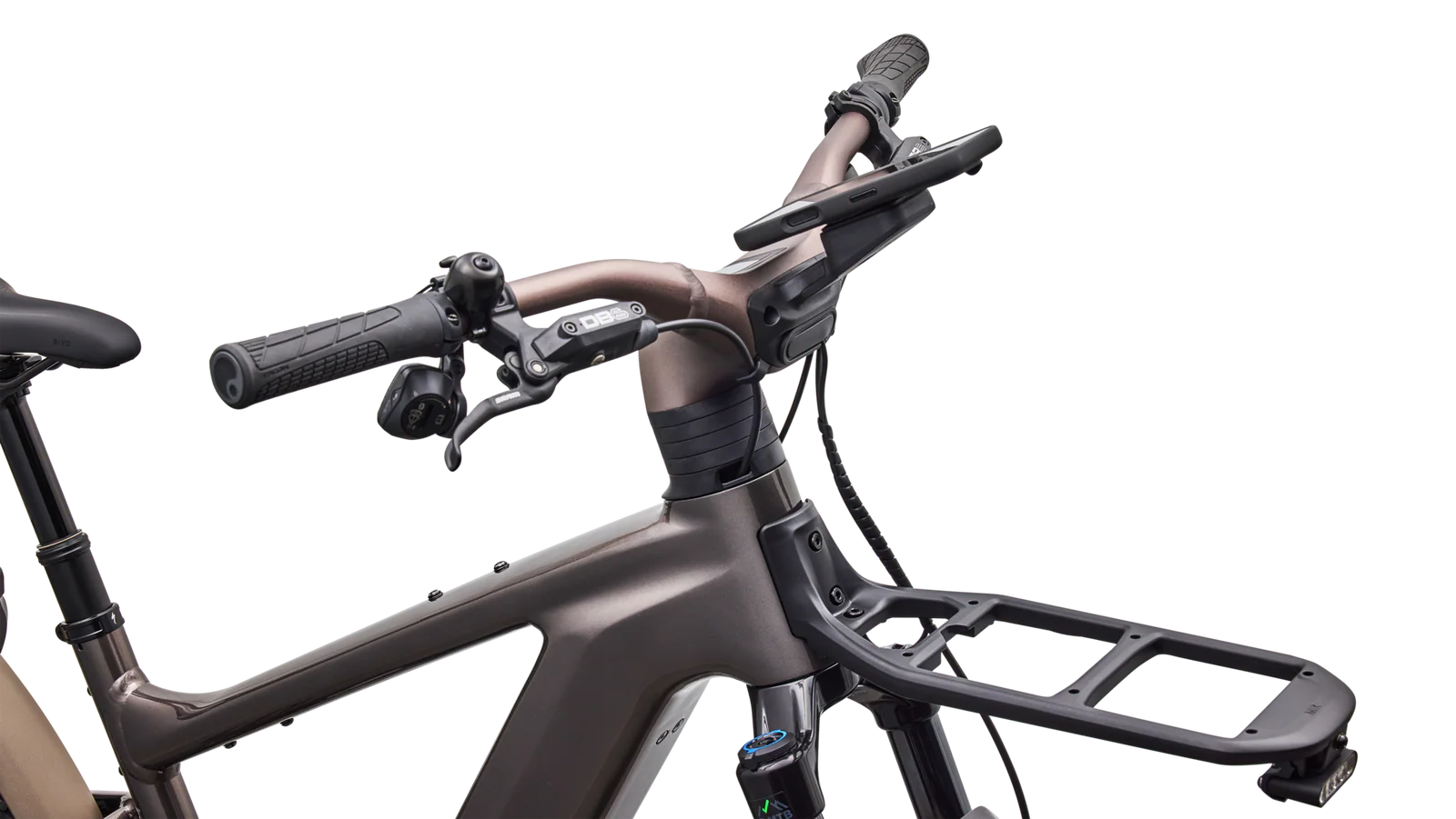 SPECIALIZED Turbo Vado 3 EVO 6.0 Ebike - GLOSS WARM SMOKE METALLIC / SATIN BRUSHED CHROME - Image 5