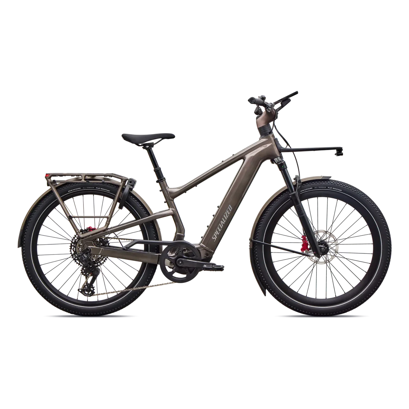 SPECIALIZED Turbo Vado 3 EVO 6.0 Ebike - GLOSS WARM SMOKE METALLIC / SATIN BRUSHED CHROME - Image 8