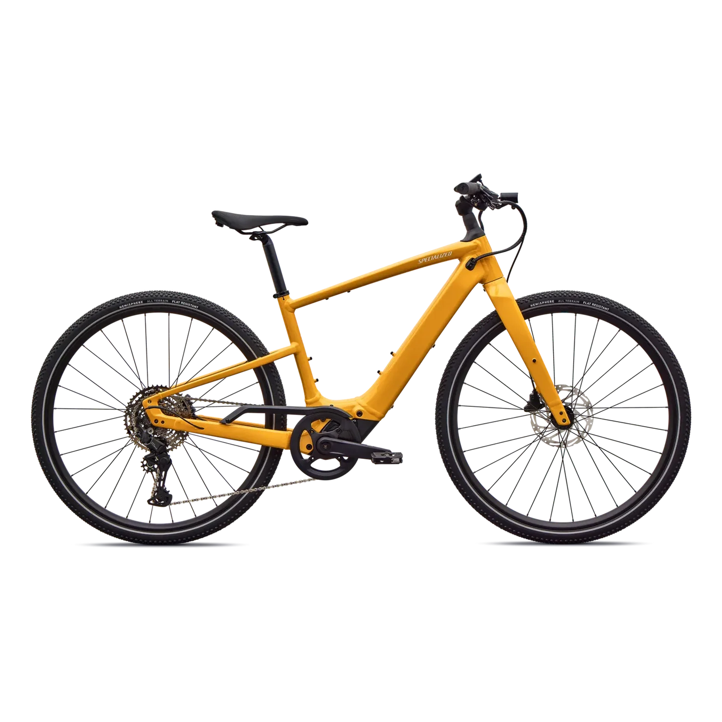 SPECIALIZED Turbo Vado SL 2 4.0 Ebike - GLOSS BRASSY YELLOW / METALLIC WHITE SILVER FROST REFLECTIVE - Image 8