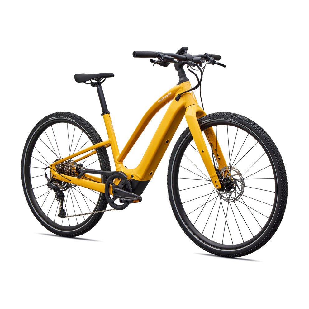 SPECIALIZED Turbo Vado SL 2 4.0 Step Through Ebike - GLOSS BRASSY YELLOW / METALLIC WHITE SILVER FROST REFLECTIVE - Image 2