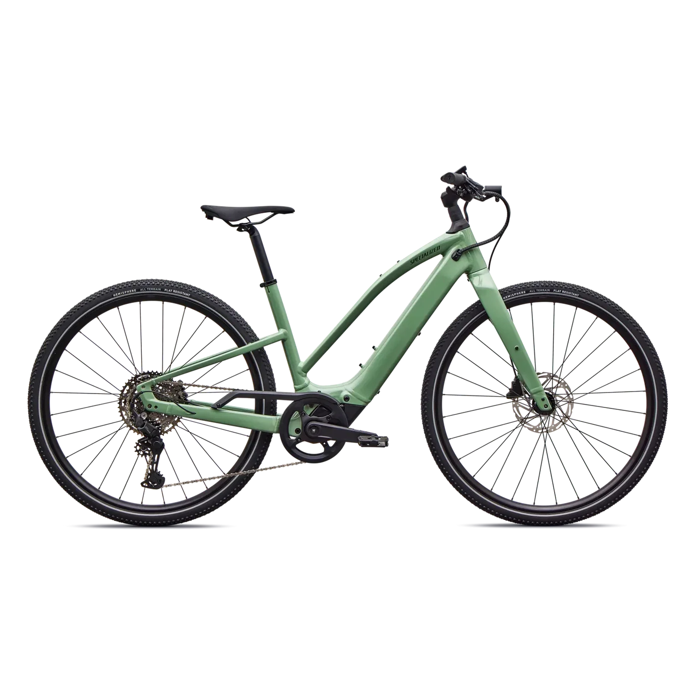 SPECIALIZED Turbo Vado SL 2 4.0 Step Through Ebike - GLOSS PISTACHIO / OAK GREEN METALLIC FROST REFLECTIVE - Image 8