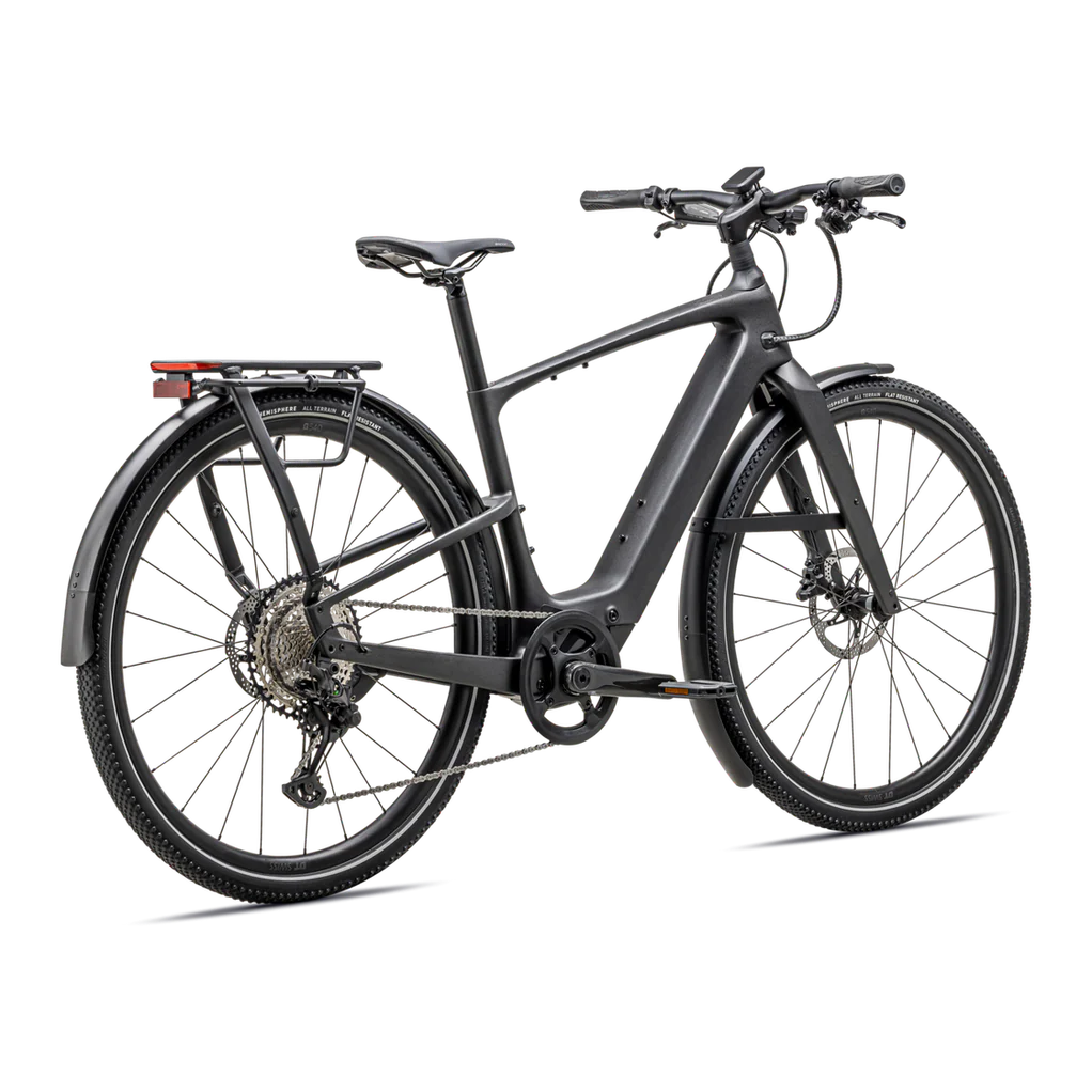 SPECIALIZED Turbo Vado SL 2 6.0 EQ Carbon Ebike - SATIN BLACK SPECKLE OVER CARBON / DOLOMITE METALLIC FROST REFLECTIVE - Image 3