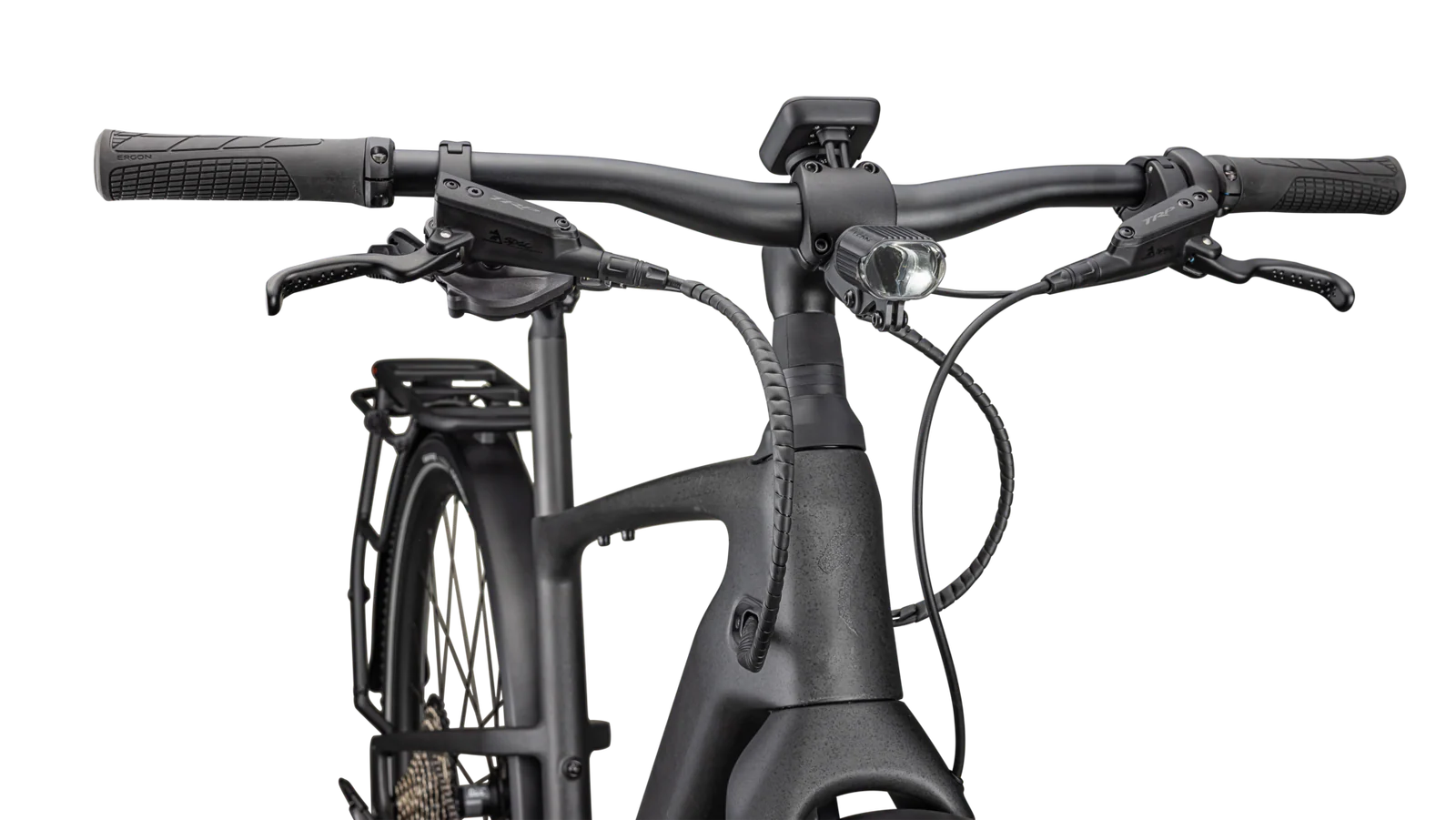 SPECIALIZED Turbo Vado SL 2 6.0 EQ Carbon Ebike - SATIN BLACK SPECKLE OVER CARBON / DOLOMITE METALLIC FROST REFLECTIVE - Image 5