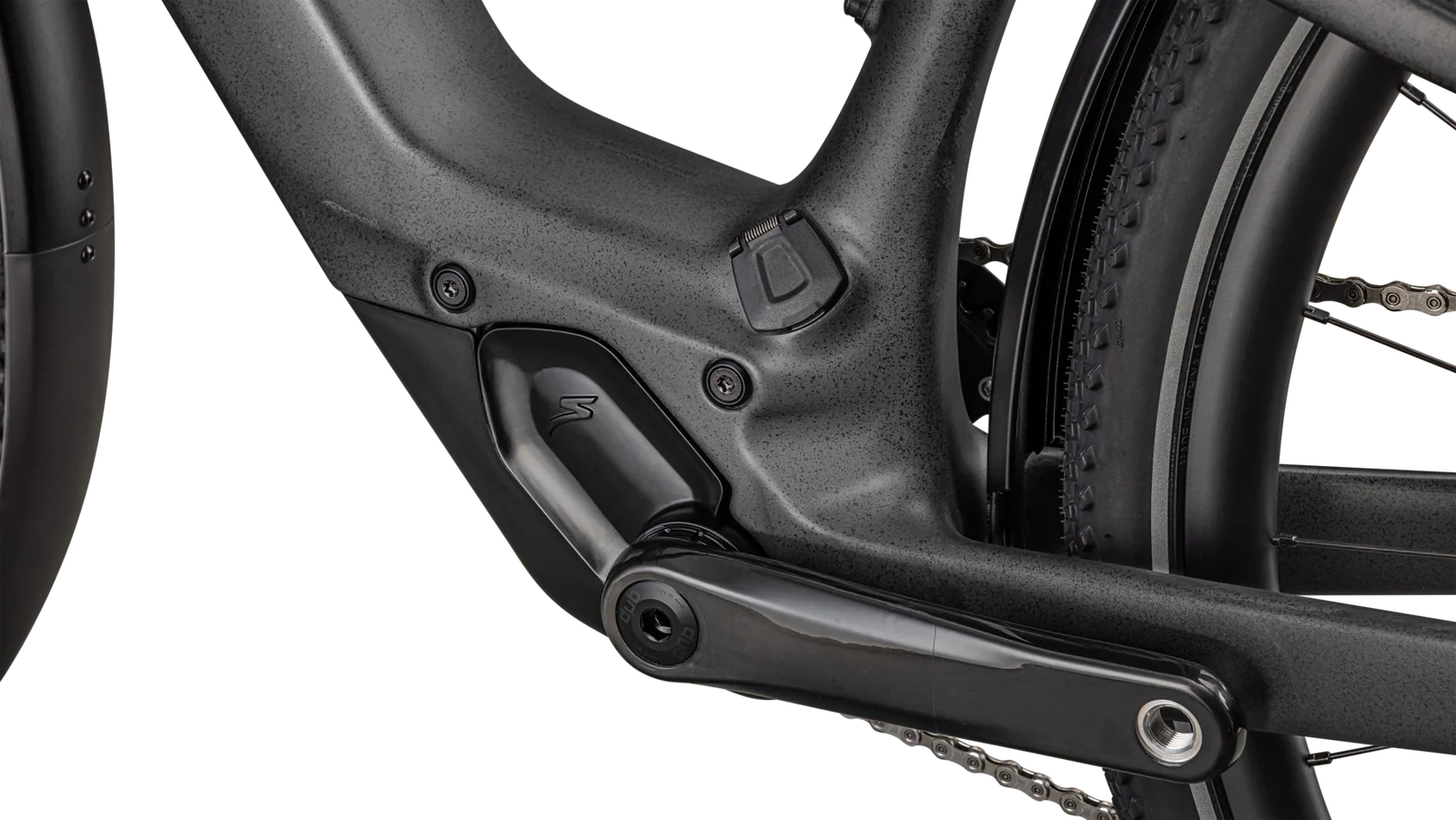 SPECIALIZED Turbo Vado SL 2 6.0 EQ Carbon Ebike - SATIN BLACK SPECKLE OVER CARBON / DOLOMITE METALLIC FROST REFLECTIVE - Image 7