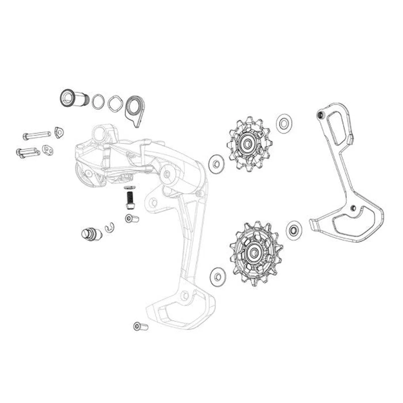 SRAM RED ETAP AXS E1 Ceramic Pulley Wheels - Black