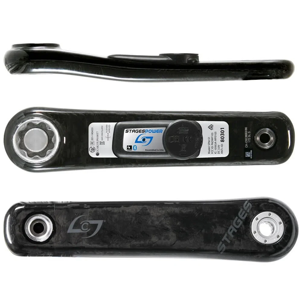 STAGES CYCLING Power Meter Left Crankset Carbon for SRAM, RaceFace, Easton BB30 - Shadow Grey