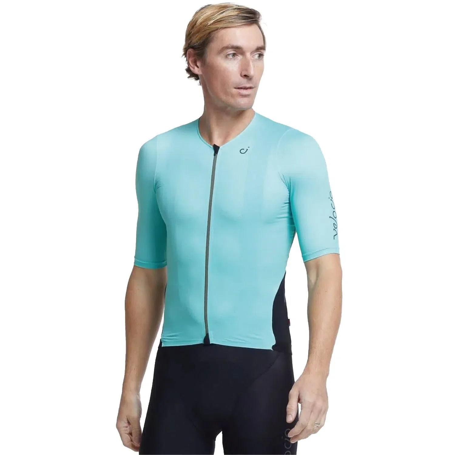 VELOCIO Concept jersey - Celeste / Dark Olive - Image 3