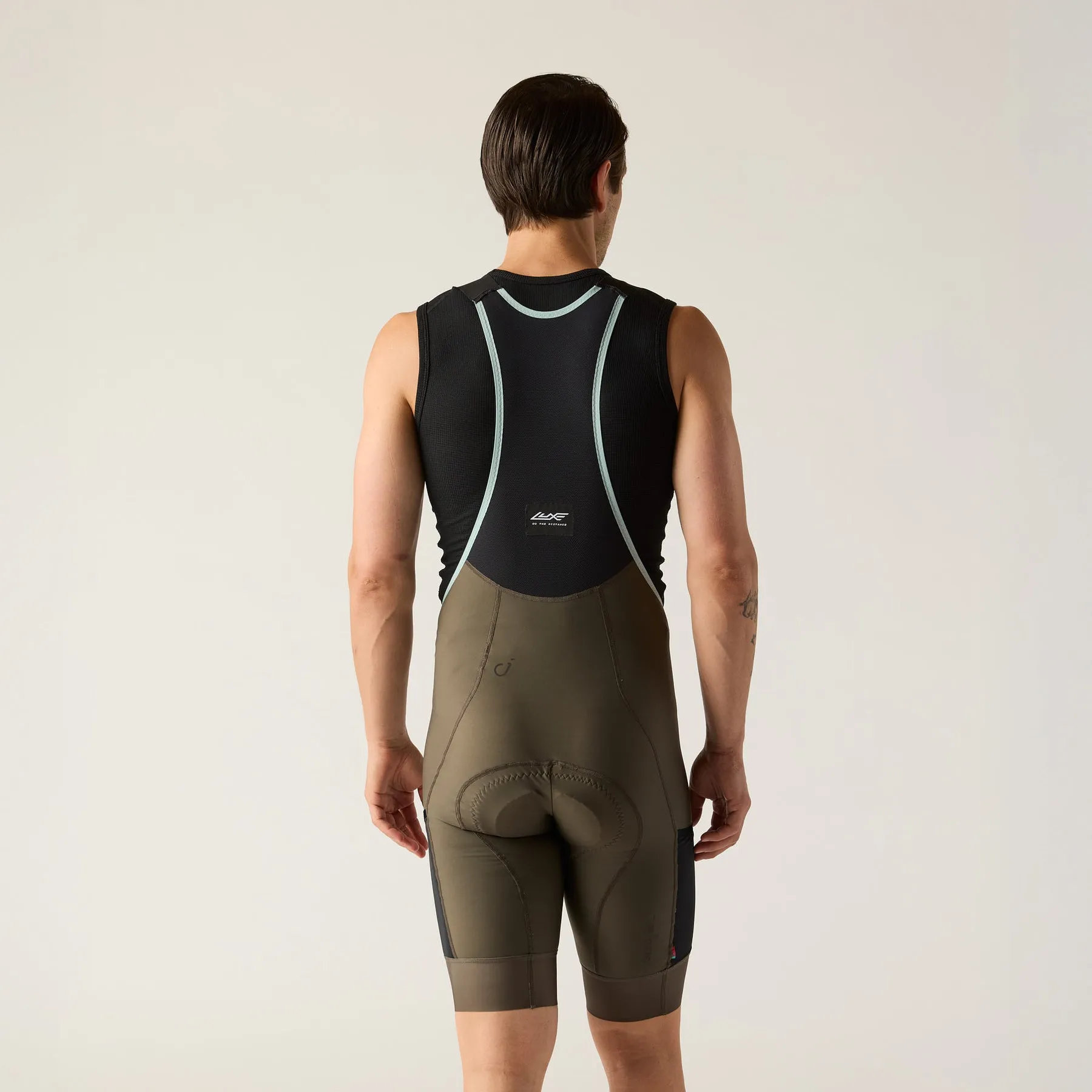 VELOCIO Luxe Thermal Cargo Bib Shorts - Black Olive - Image 4