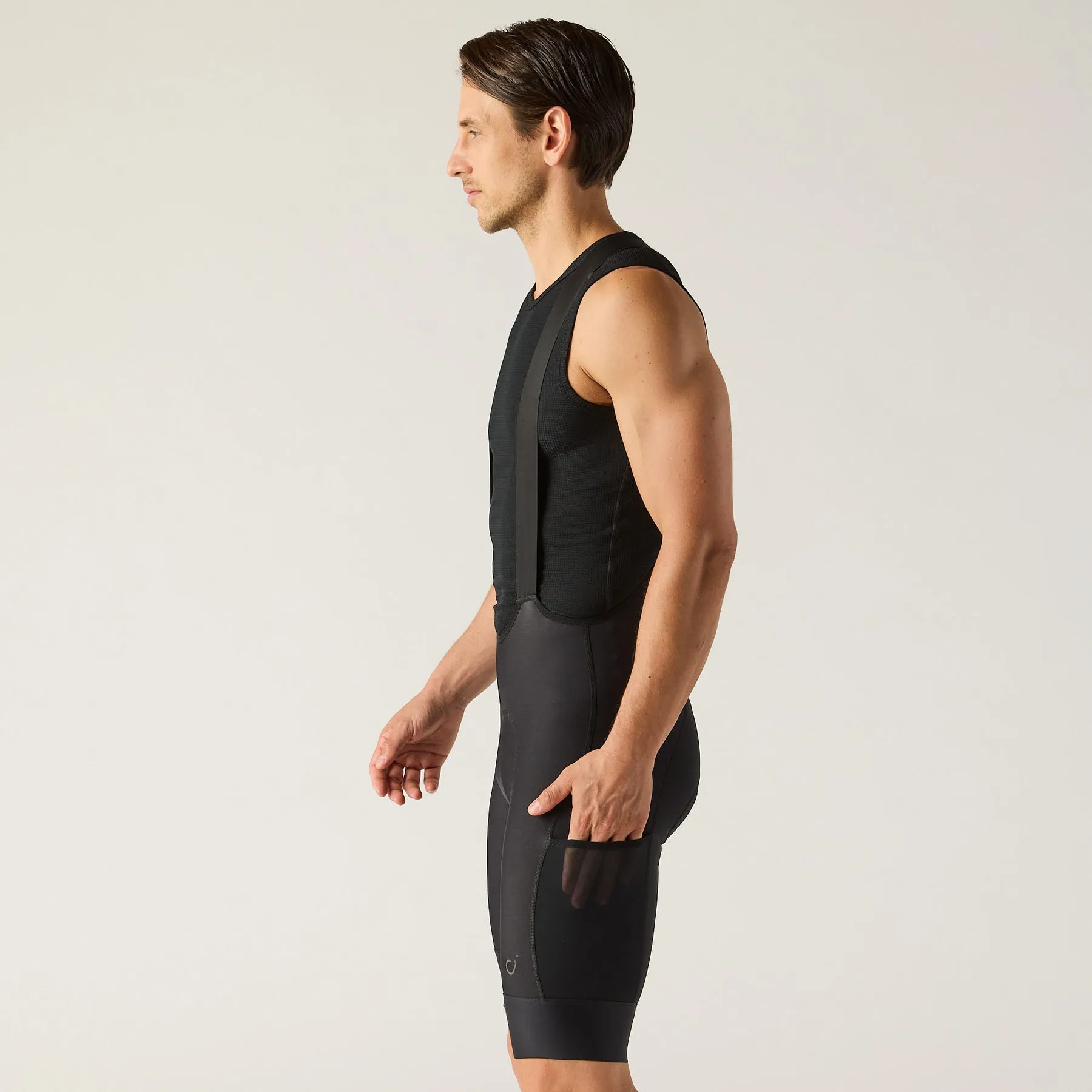VELOCIO Luxe Thermal Cargo Bib Shorts - Black - Image 2