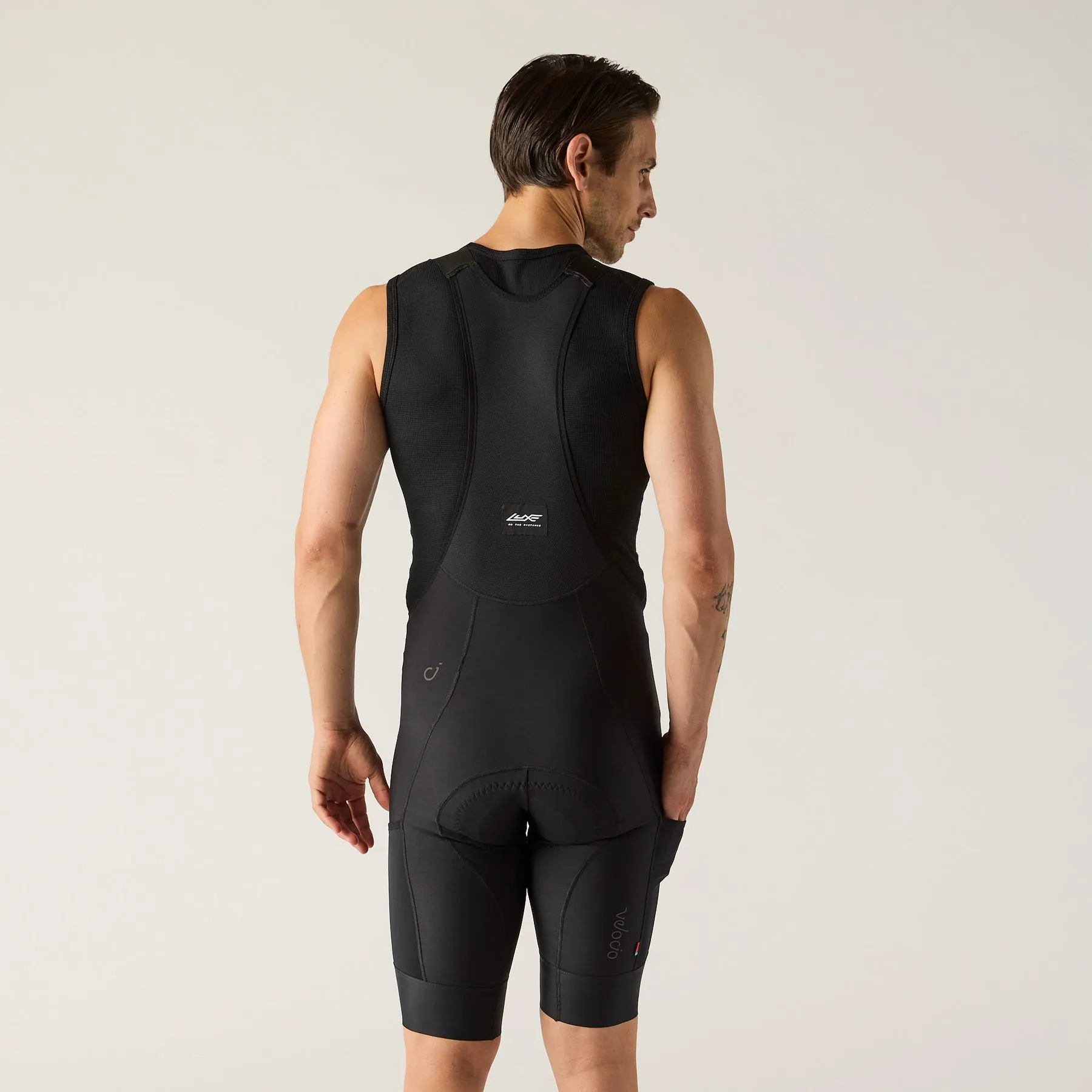 VELOCIO Luxe Thermal Cargo Bib Shorts - Black - Image 4