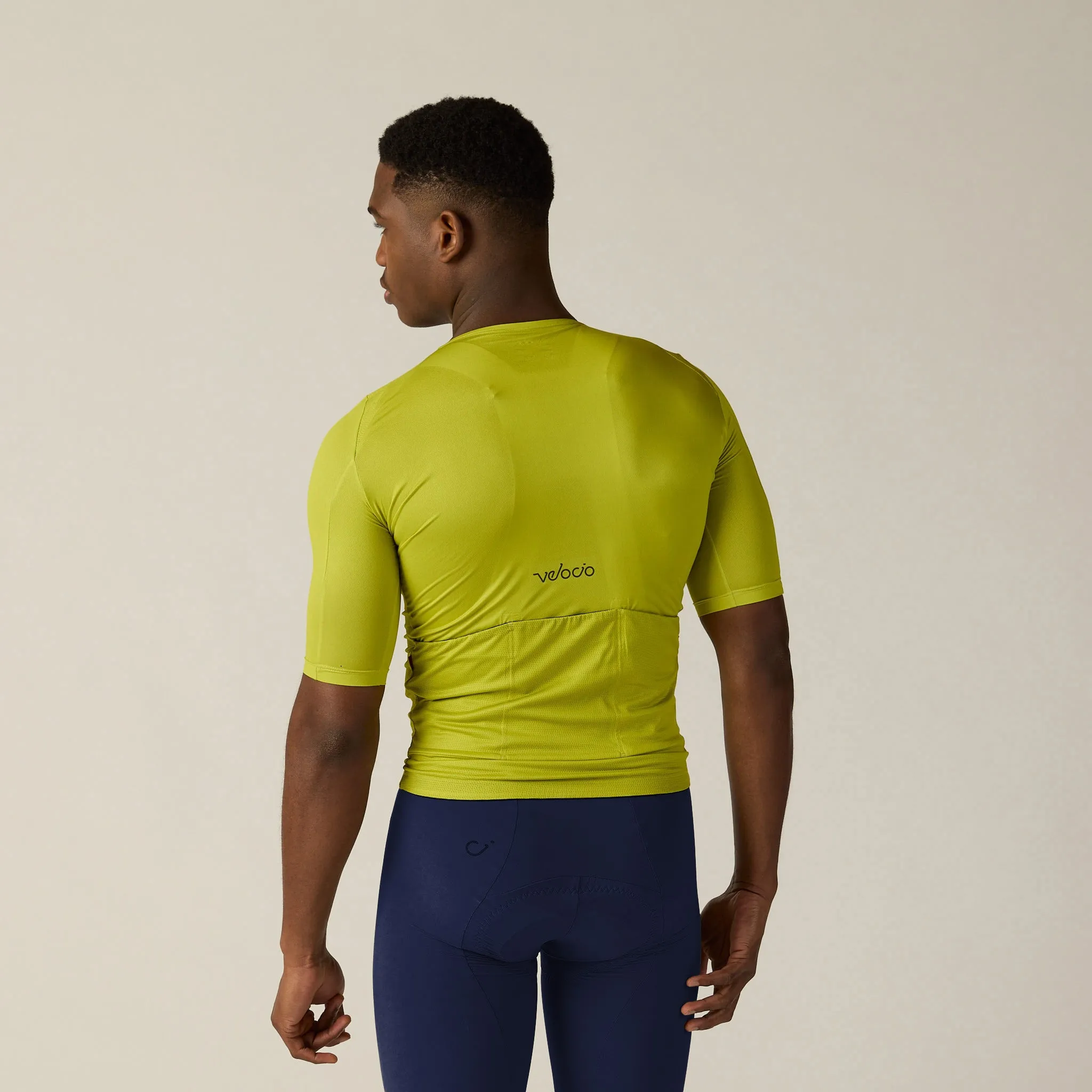 VELOCIO Luxe Ultralight Zipperless Jersey - Bright Chartreuse - Image 2
