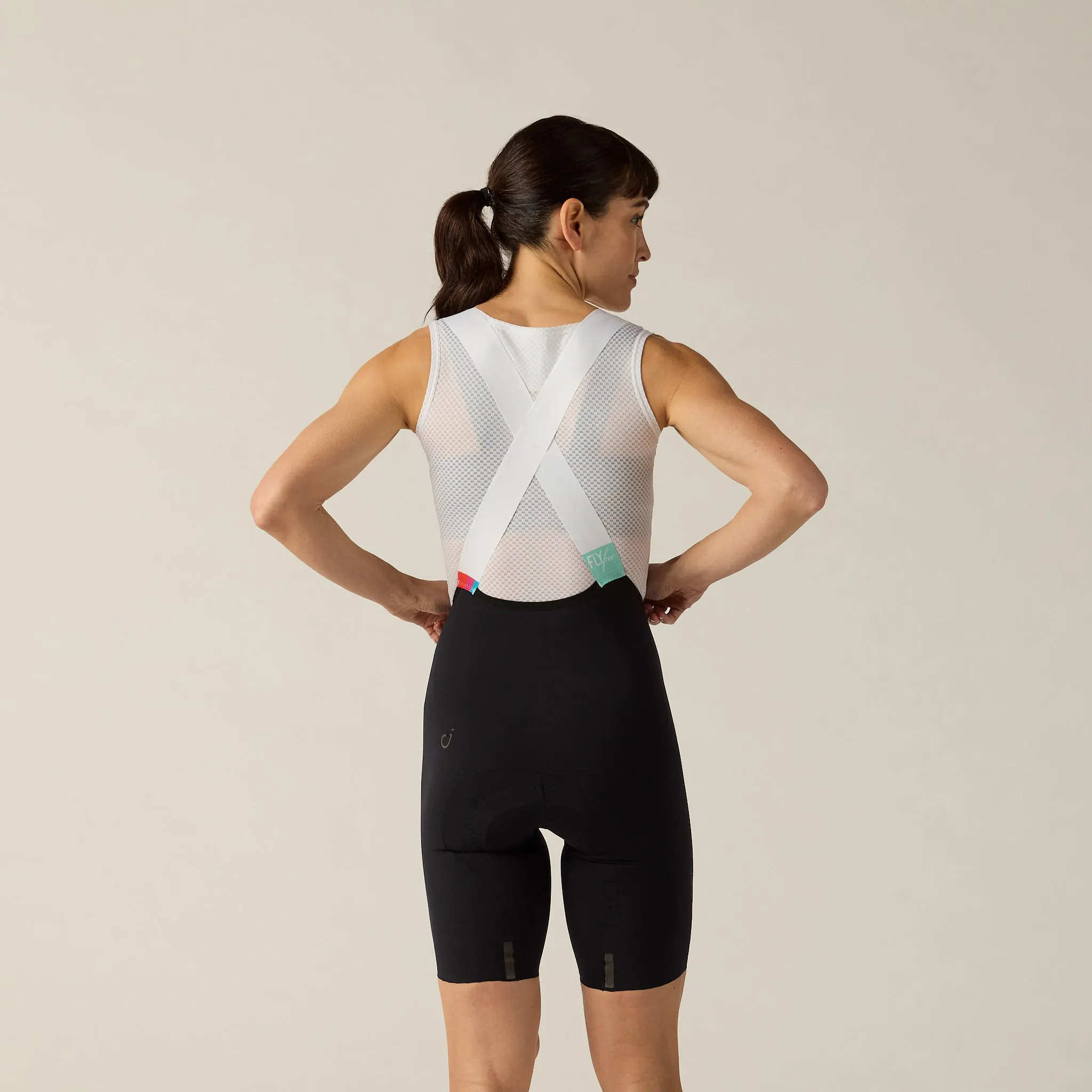 VELOCIO Luxe Women Bib Short - Black - Image 2