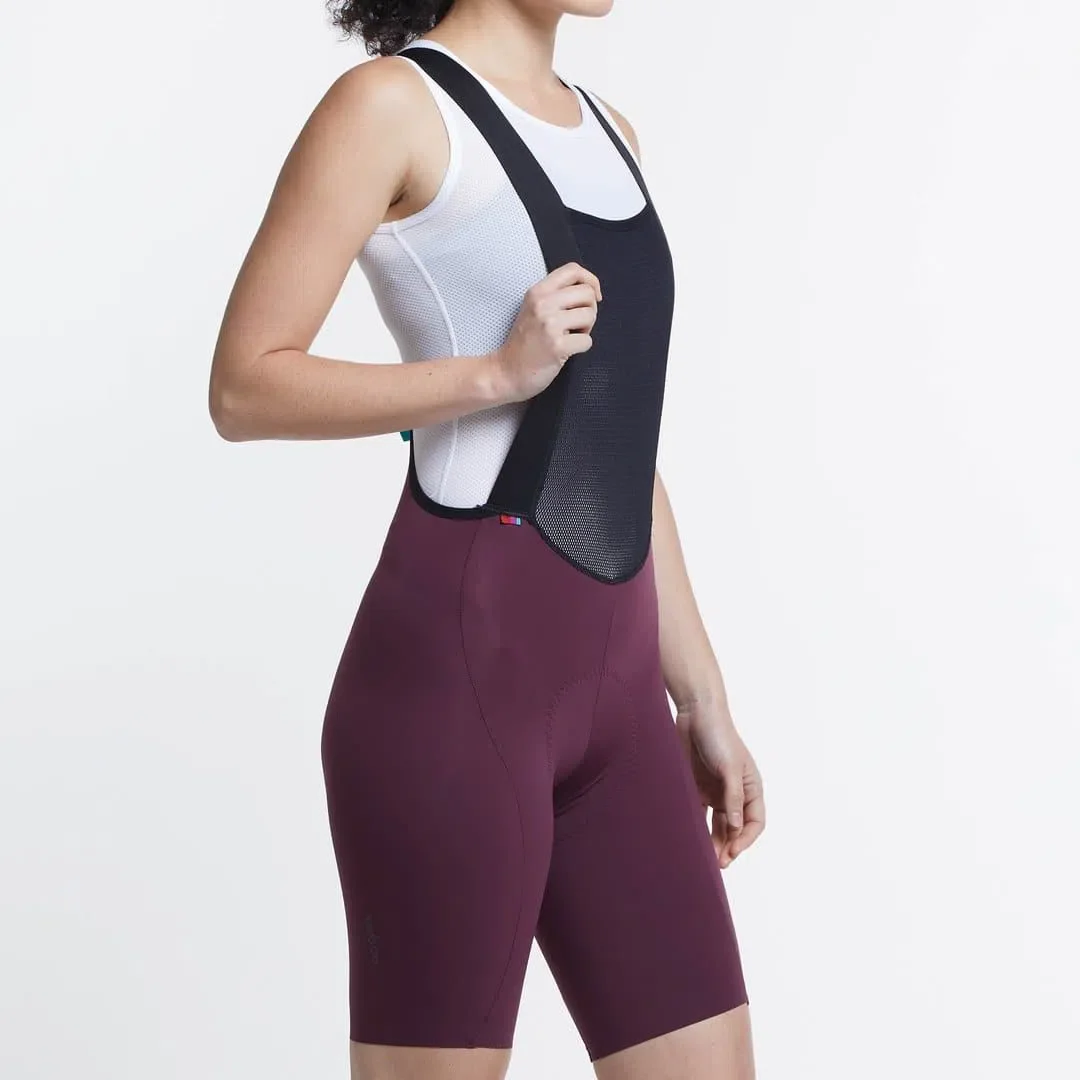 VELOCIO Luxe Women Bib Shorts - Black Cherry - Image 3